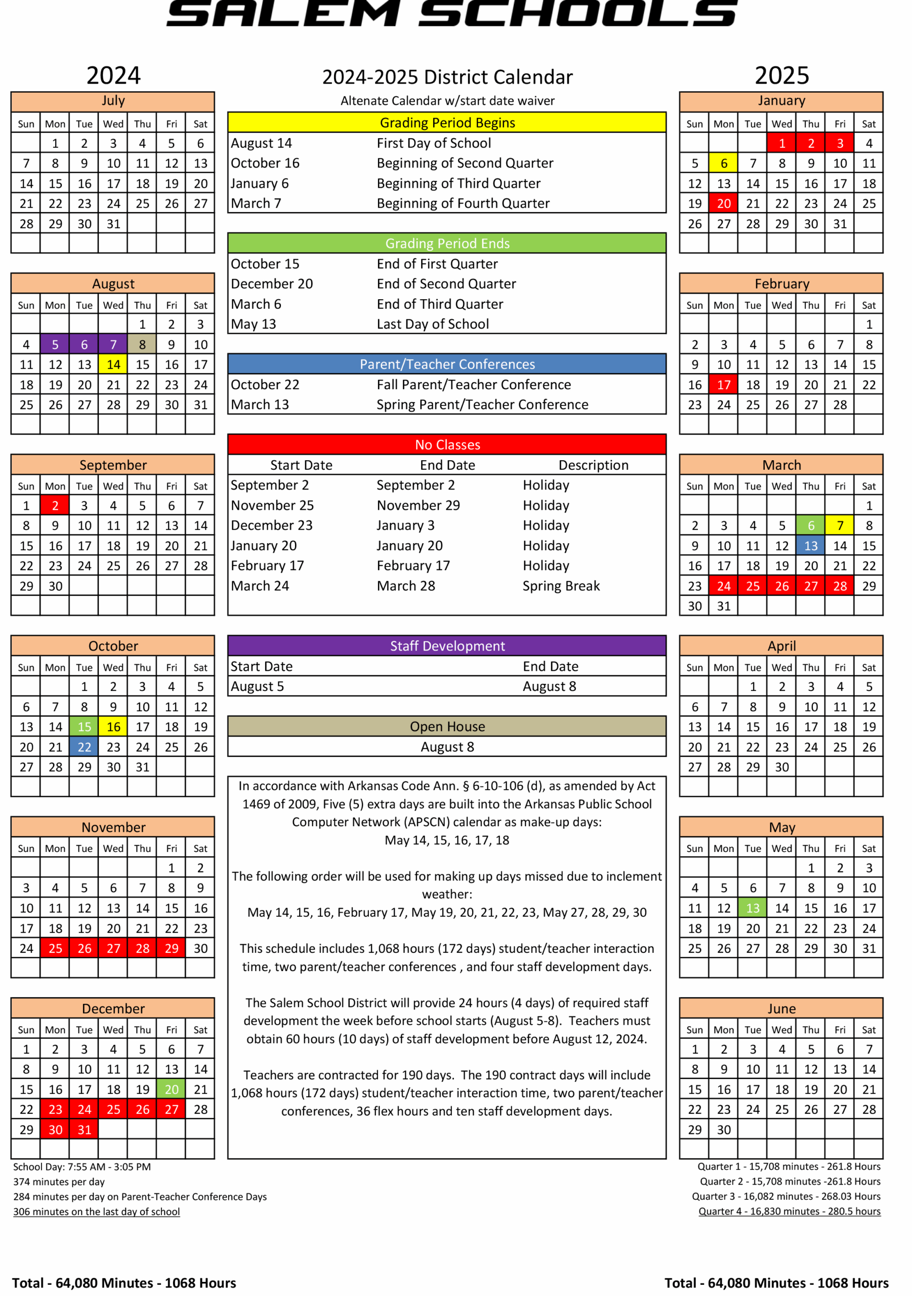 2024 2025 School Calendar Salem School District