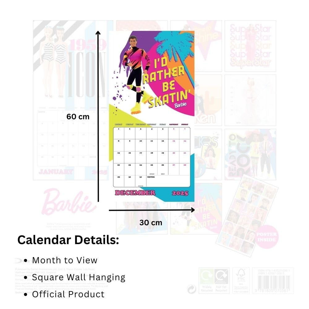 Barbie Calendar November 2025