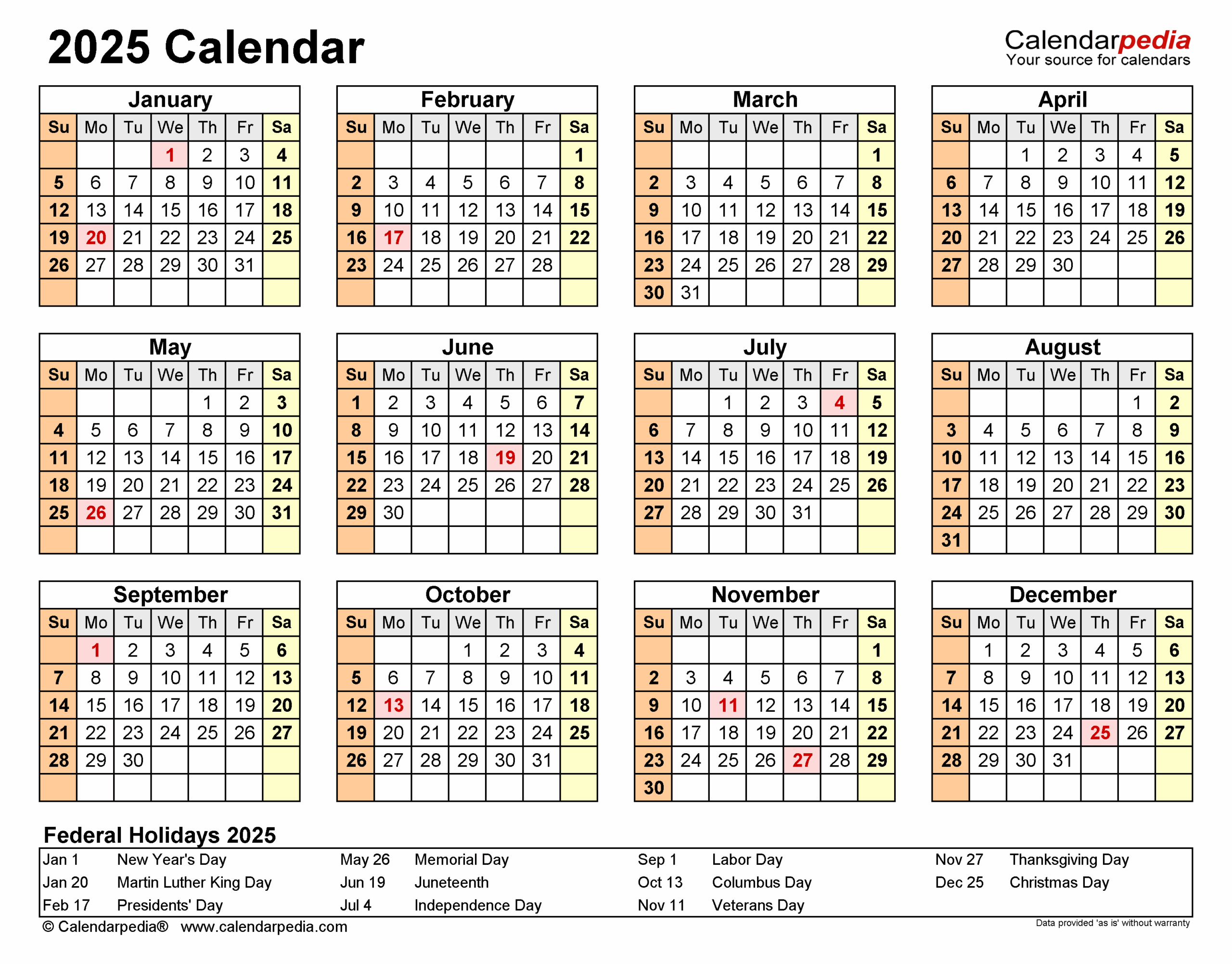 July Calendar 2025 Excel