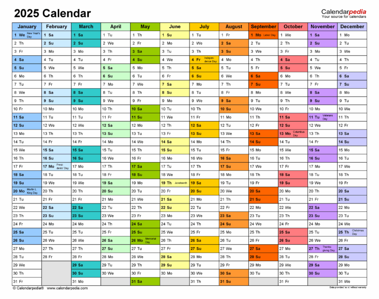2025 Calendar Free Printable Excel Templates Calendarpedia