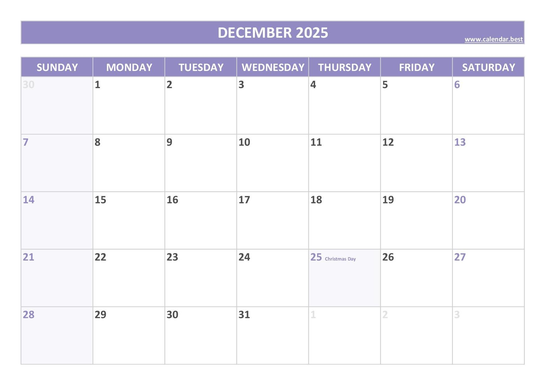 2025 Calendar With Holidays US Federal Holidays 