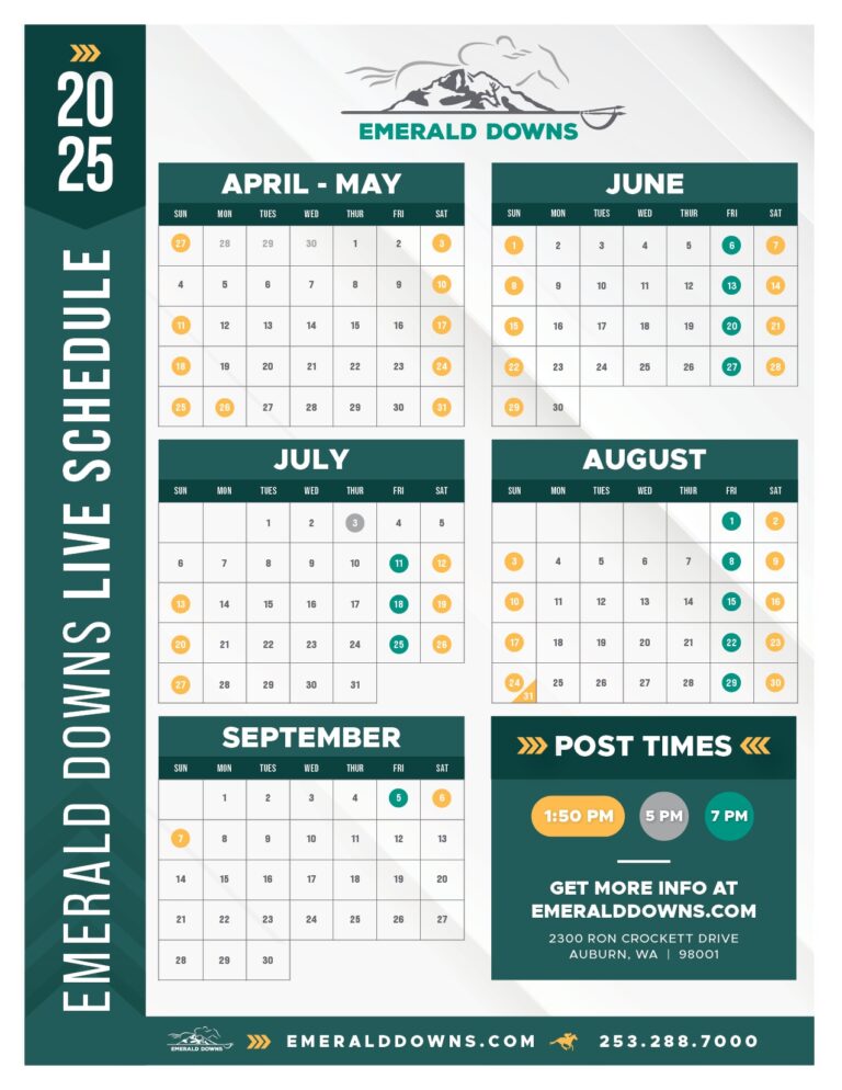 2025 Emerald Downs Dates Announced Emerald Downs