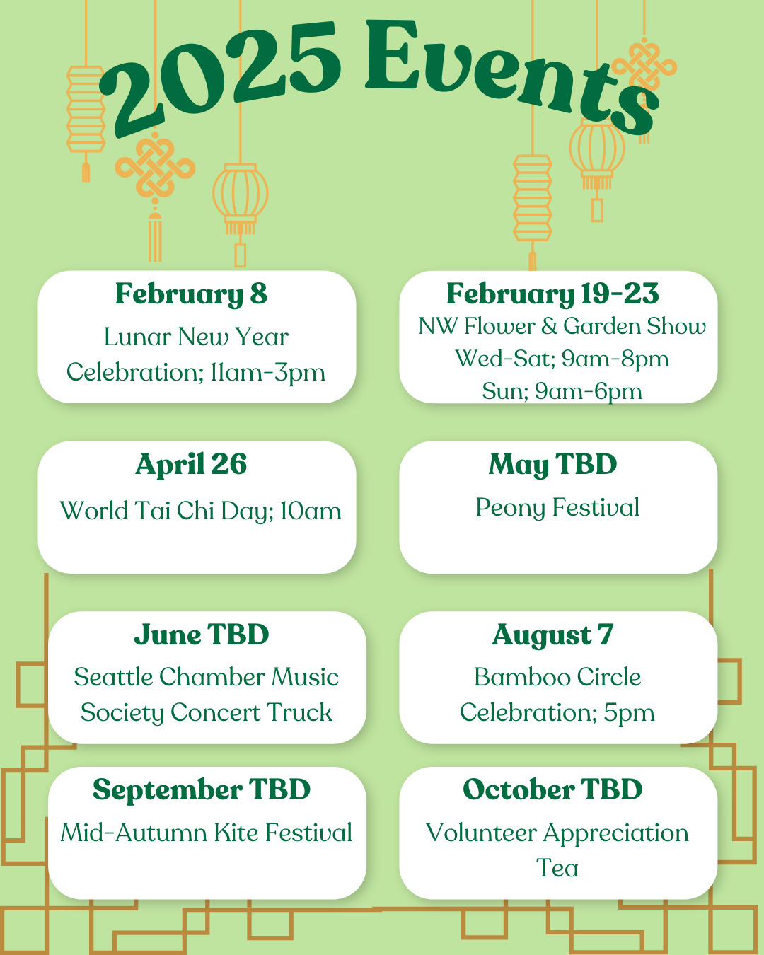 2025 Event Calendar Seattle Chinese Garden