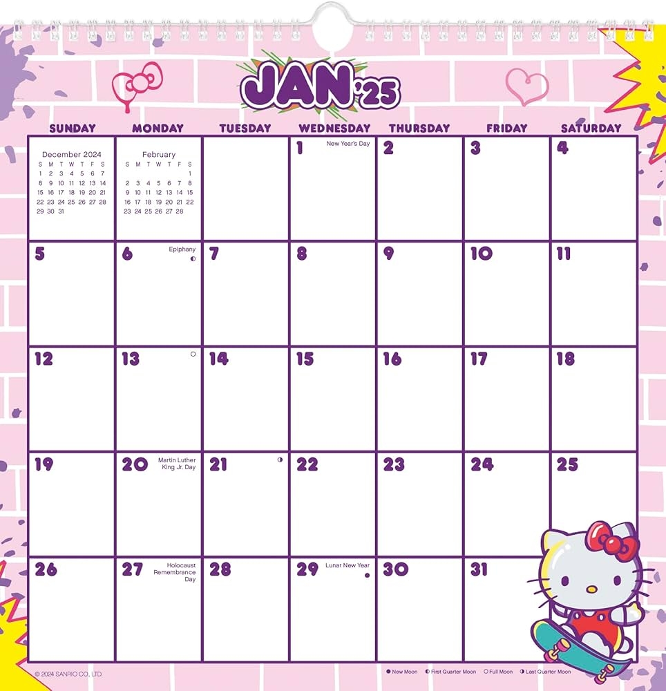 Sanrio Calendar August 2025