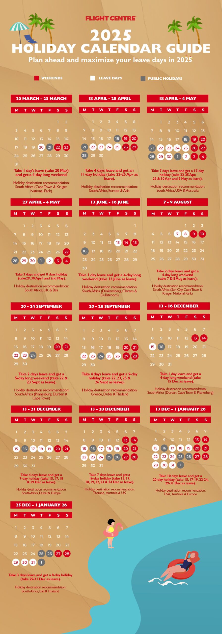 2025 Holiday Calendar Guide Flight Centre South Africa 2025 Holiday Calendar Guide Flight Centre South Africa