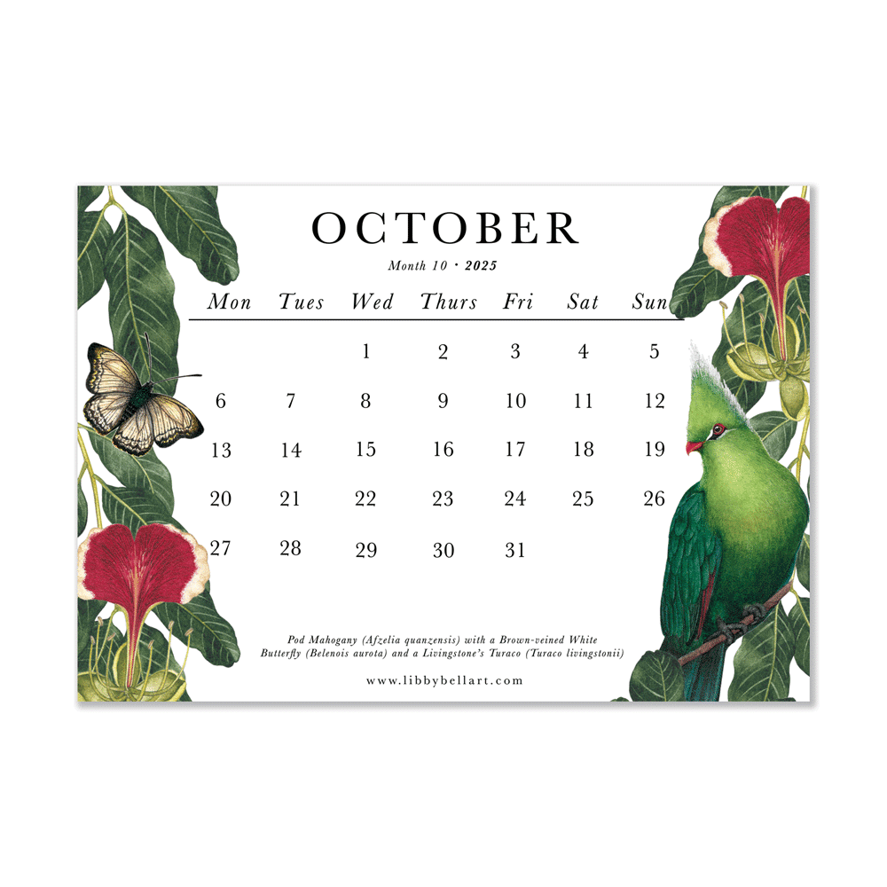 Mini Calendar October 2025