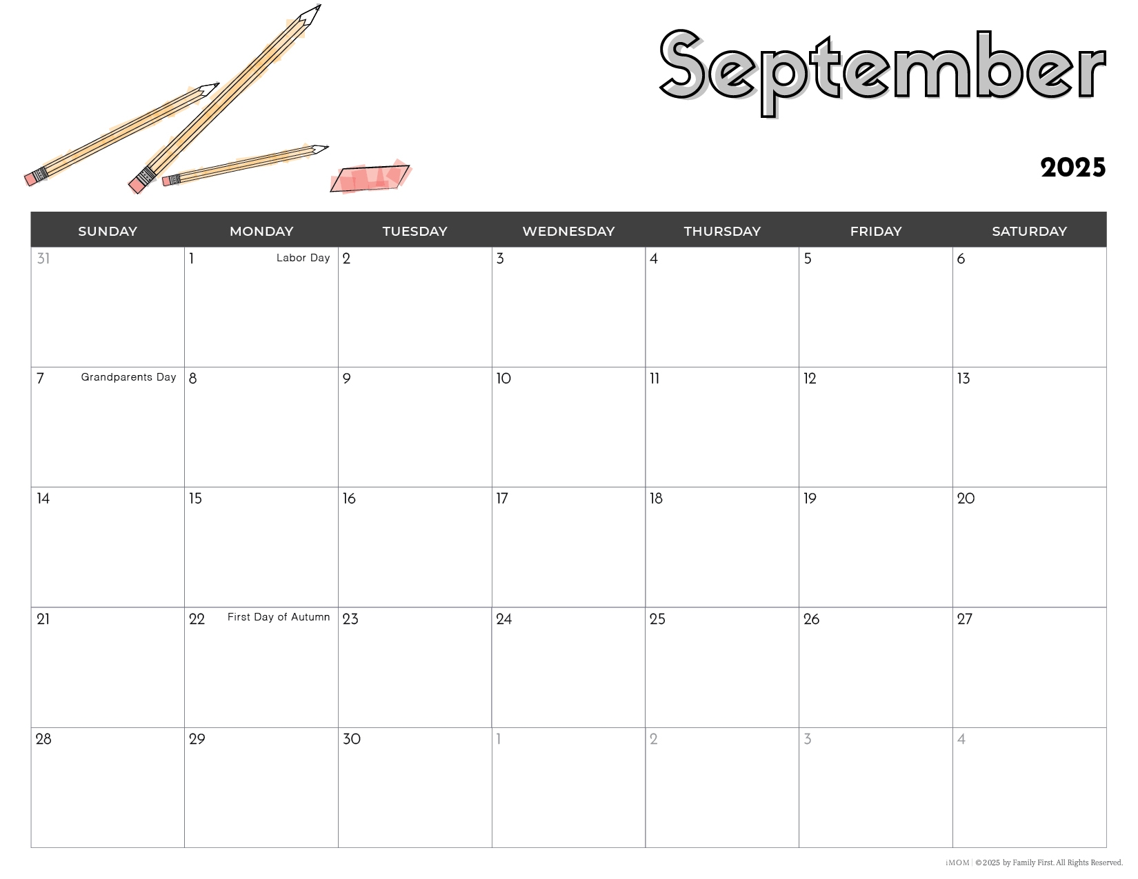 2025 Printable Calendars For Kids IMOM