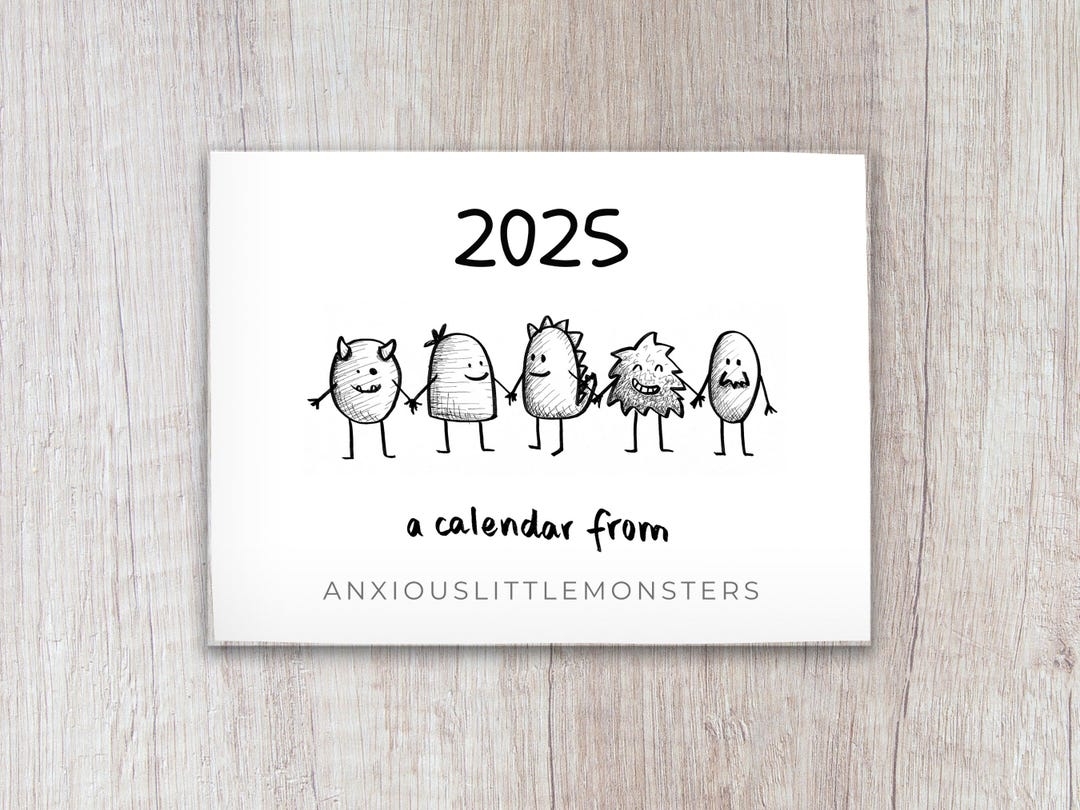 2025 Self Care Wall Calendar Of Gentle Reminders For Mental Health Self Care Anxiety Encouragement Etsy