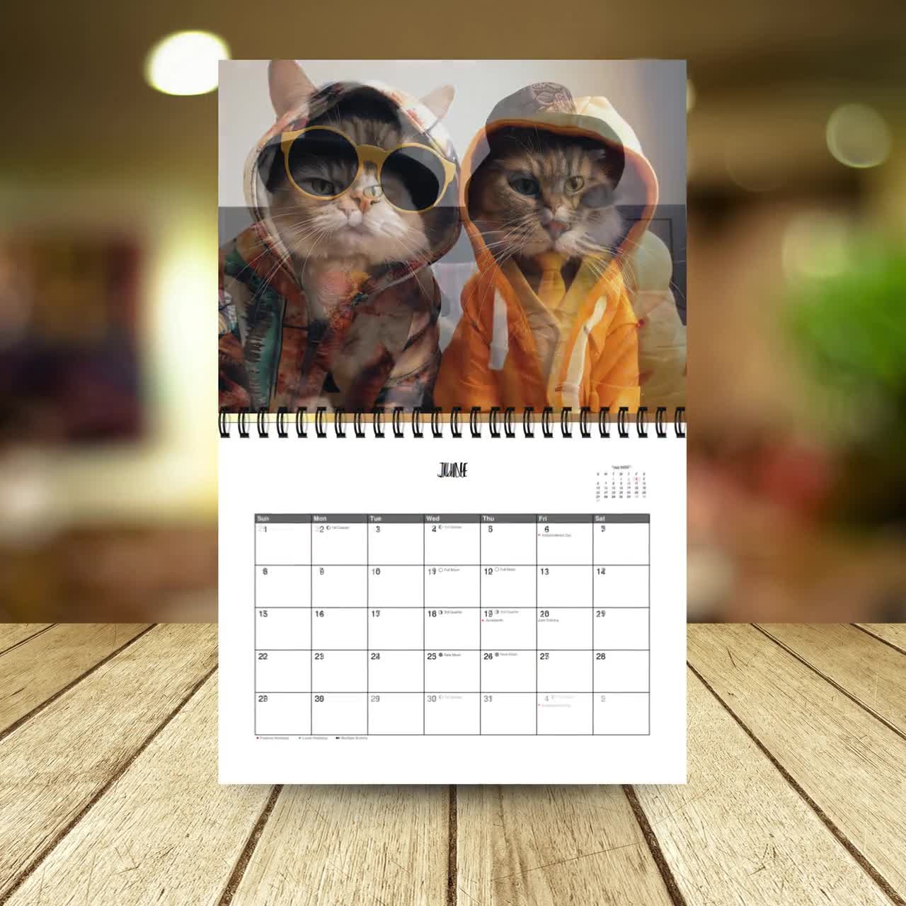 Cat Calendar December 2025