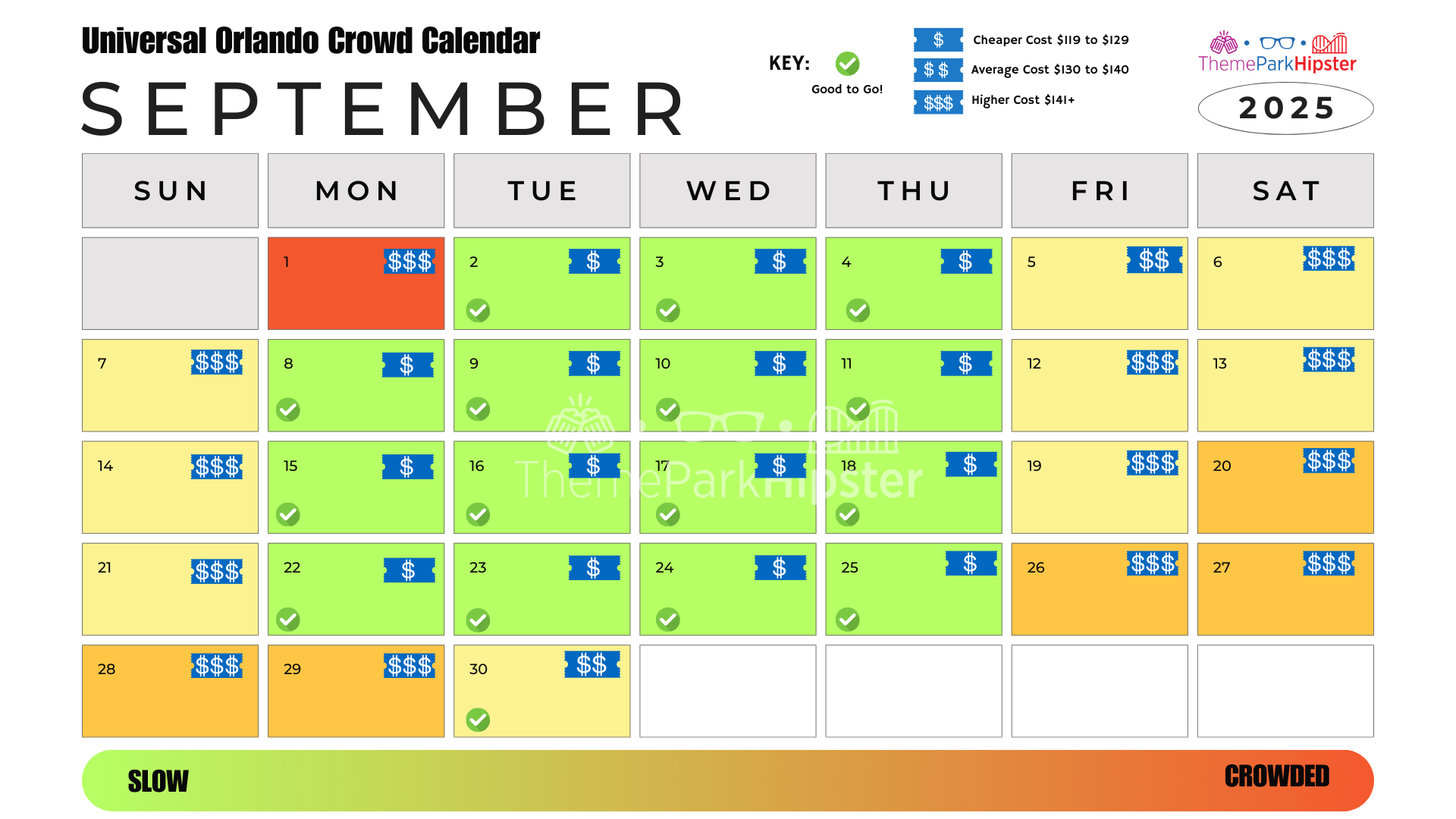 Crowd Calendar September 2025