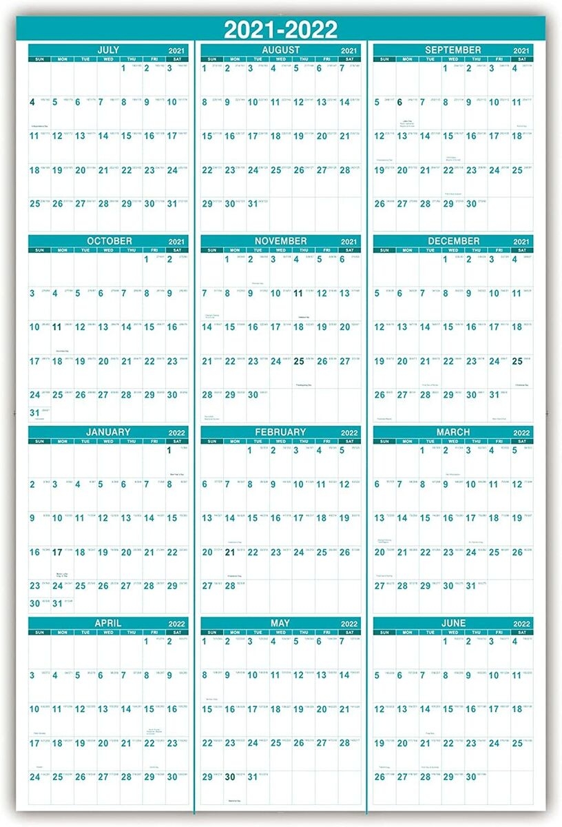 2025 Wall Calendar Yearly Wall Calendar 2025 With Julian Date January 2025 EBay