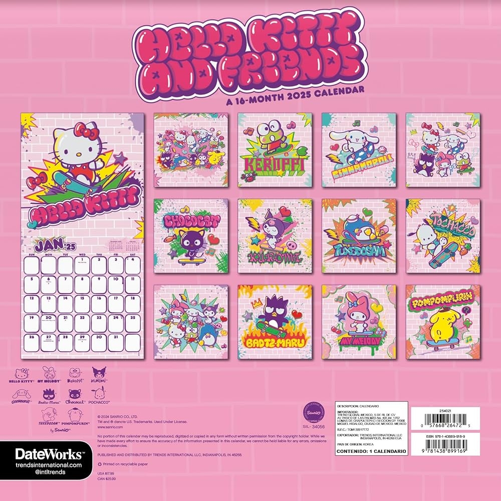 October 2025 Calendar Hello Kitty