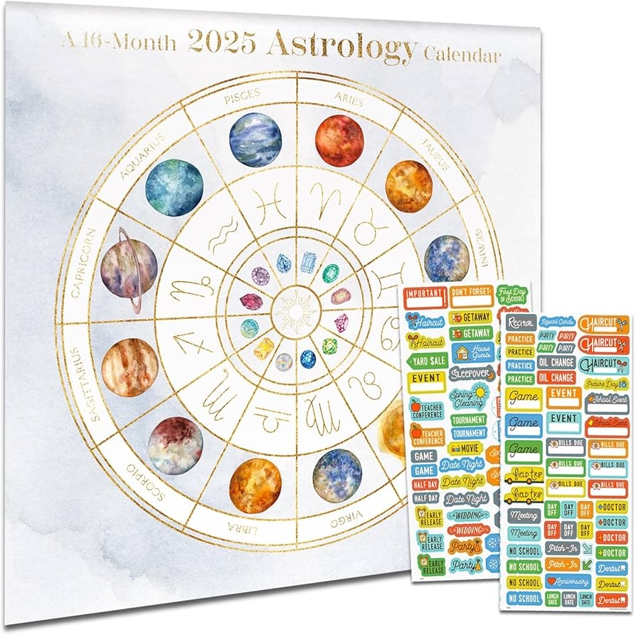 Amazon Astrology Calendar 2025 Deluxe 2025 Astrology Wall 