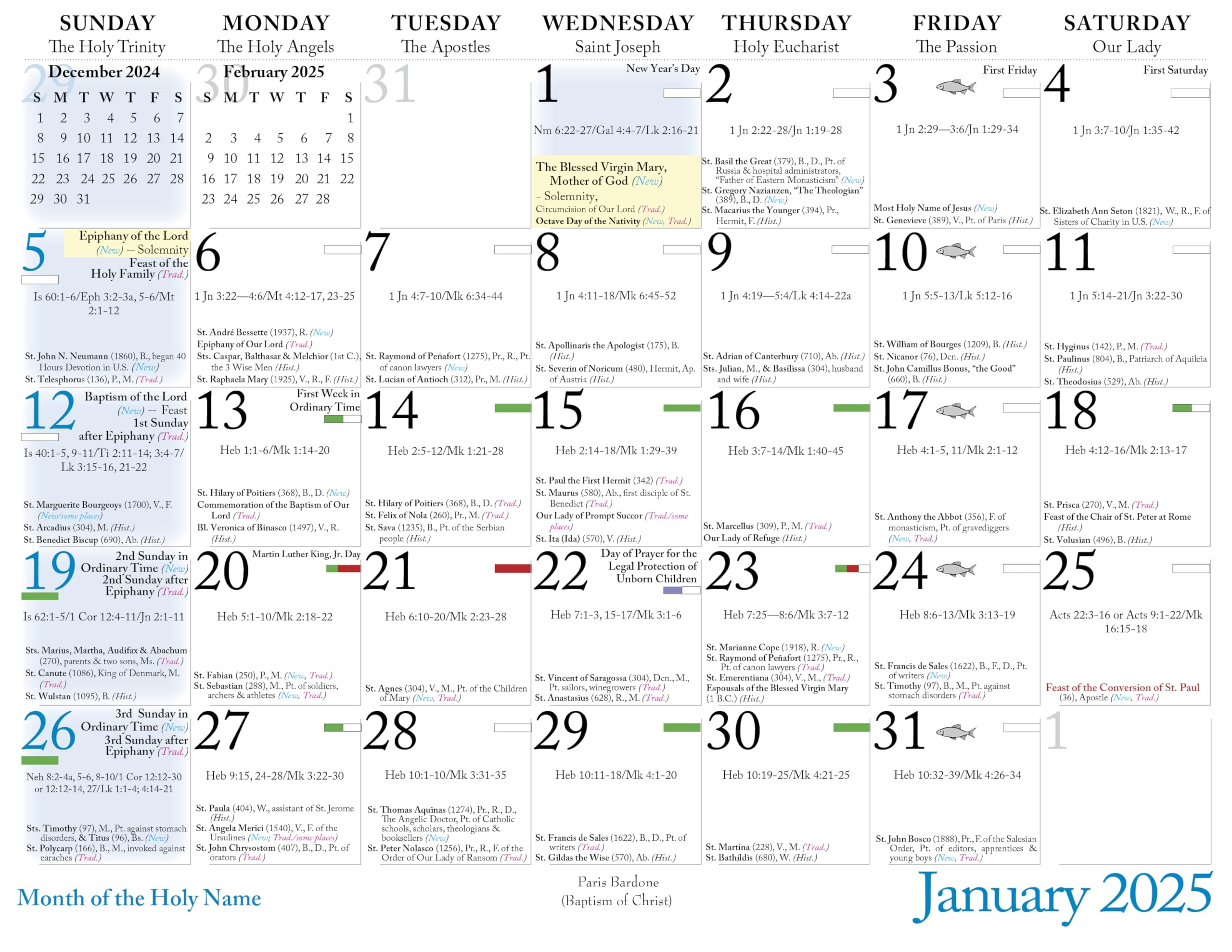 Amazon Catholic Liturgical Calendar 2025 Our Lord Office Products