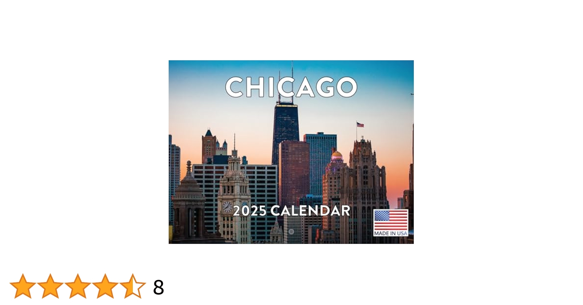 Amazon Chicago Calendar 2025 Monthly Wall Calender 12 Month American Made In The USA Office Products
