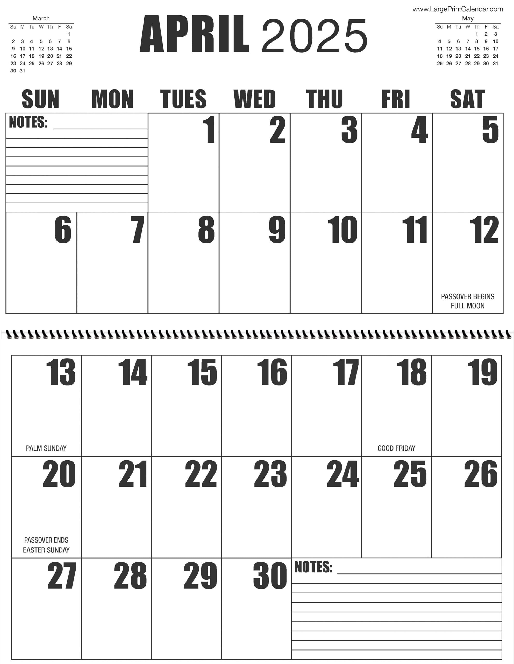 Amazon Jumbo Large Print 2025 Wall Calendar 13 months January 2025 To January 2026 It Measures 17