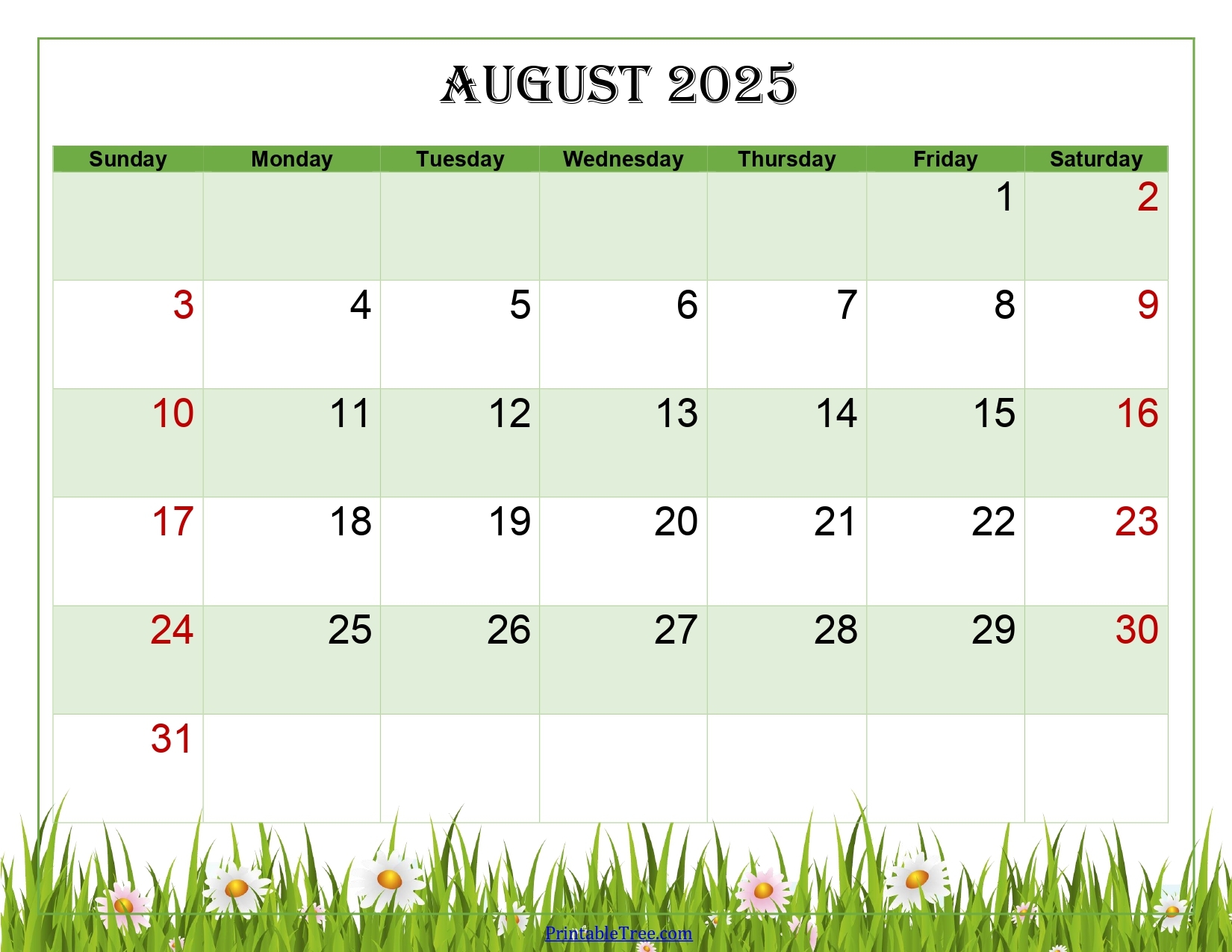August 2025 Content Calendar
