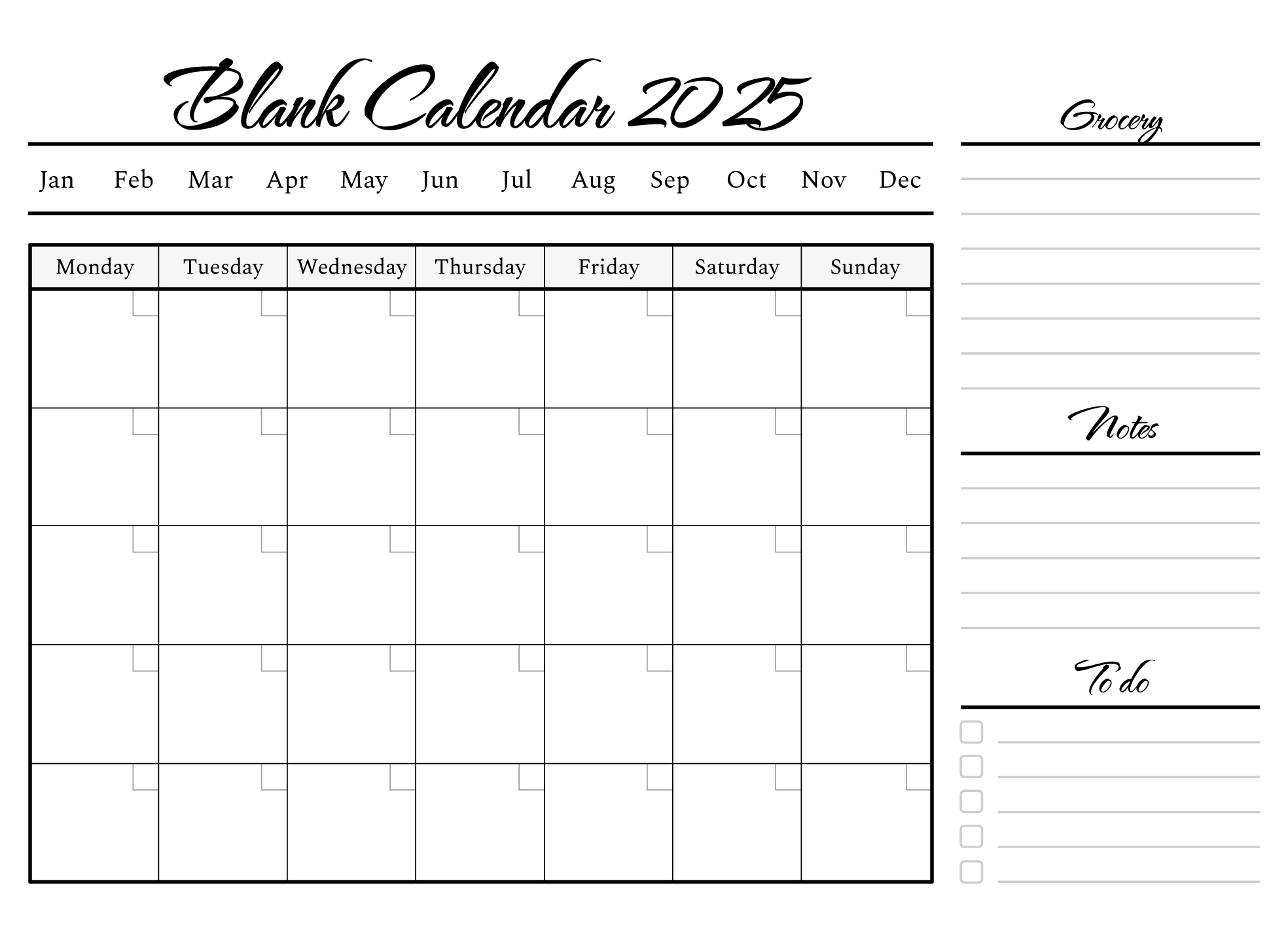 Google Sheets Calendar Template December 2025