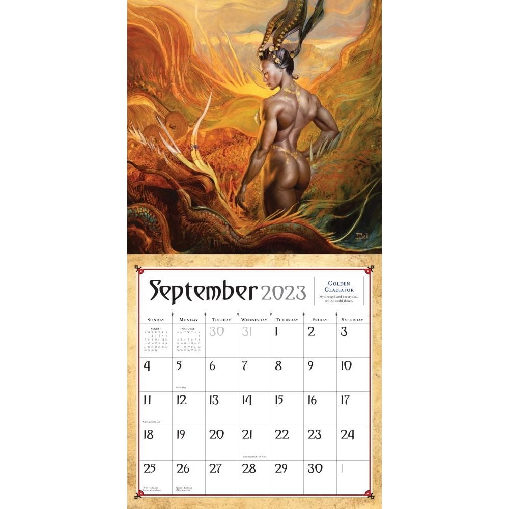Boris Vallejo & Julie Bell's Fantasy Wall Calendar 2025