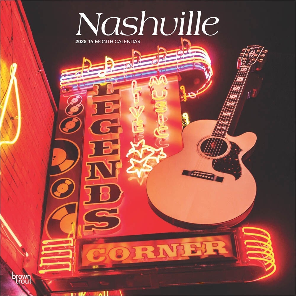 Browntrout Nashville 2025 Wall Calendar