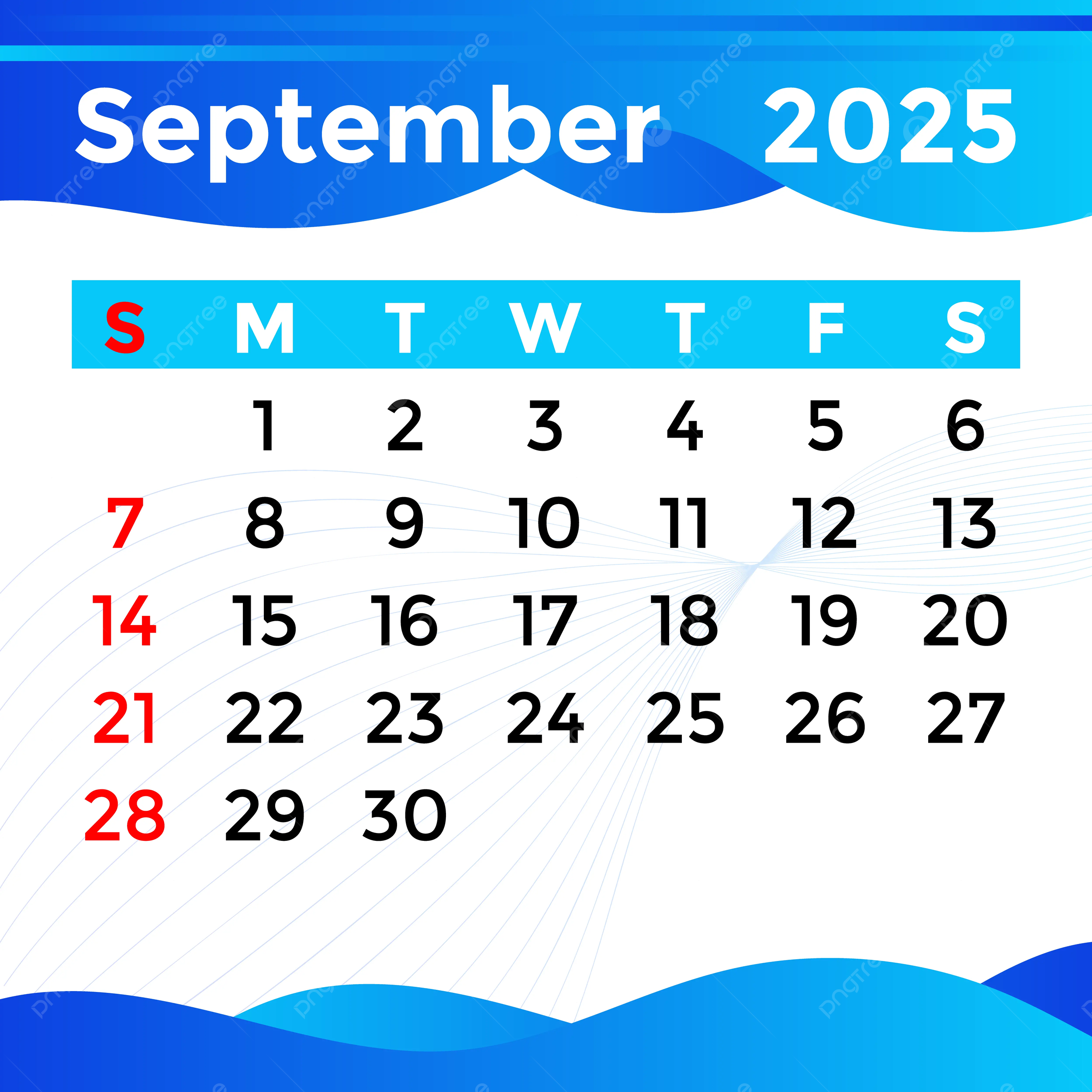 Calendar Png September 2025