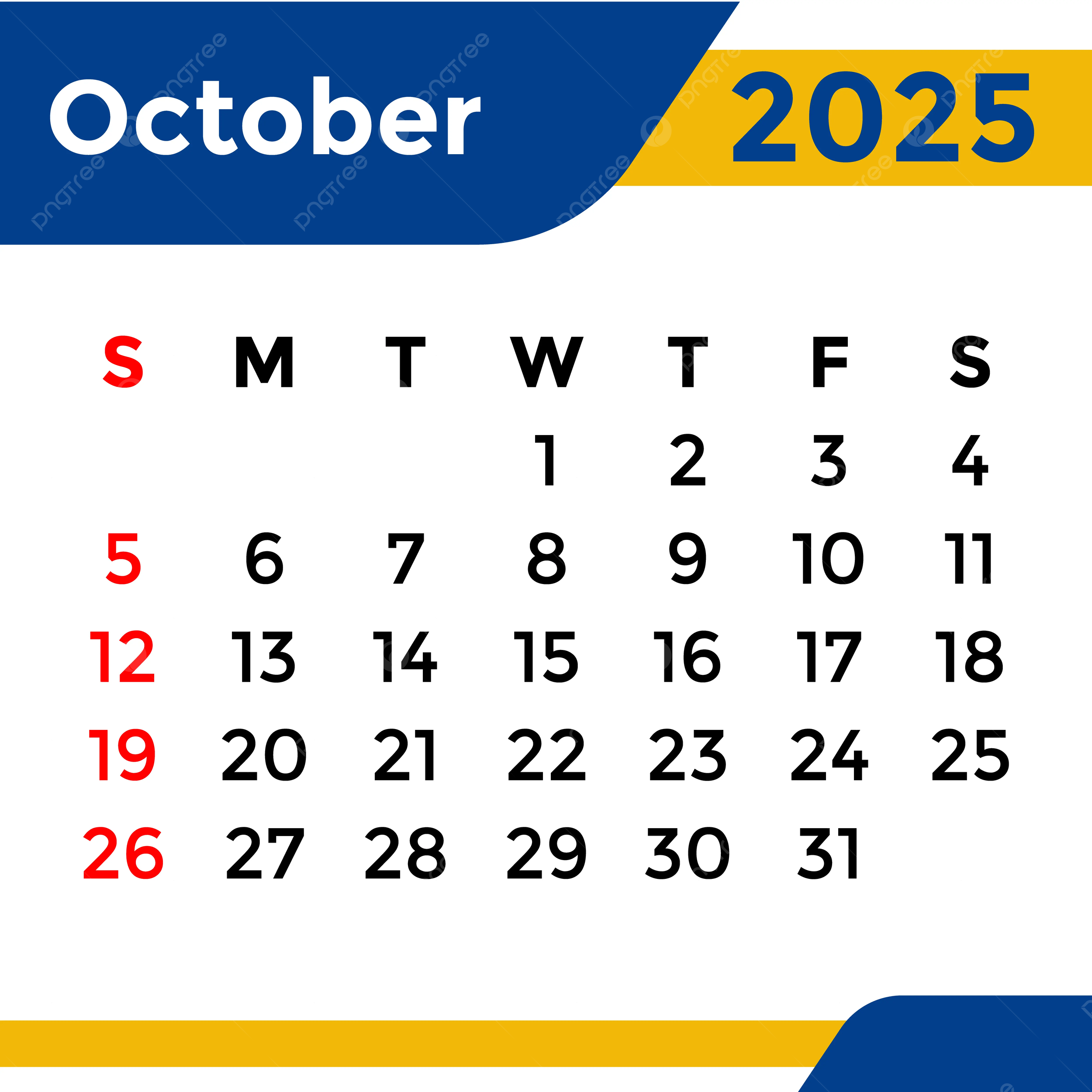 Sharada Calendar 2025 October