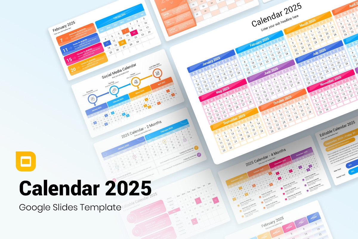 Calendar 2025 Presentation Google Slides Template Nulivo Market