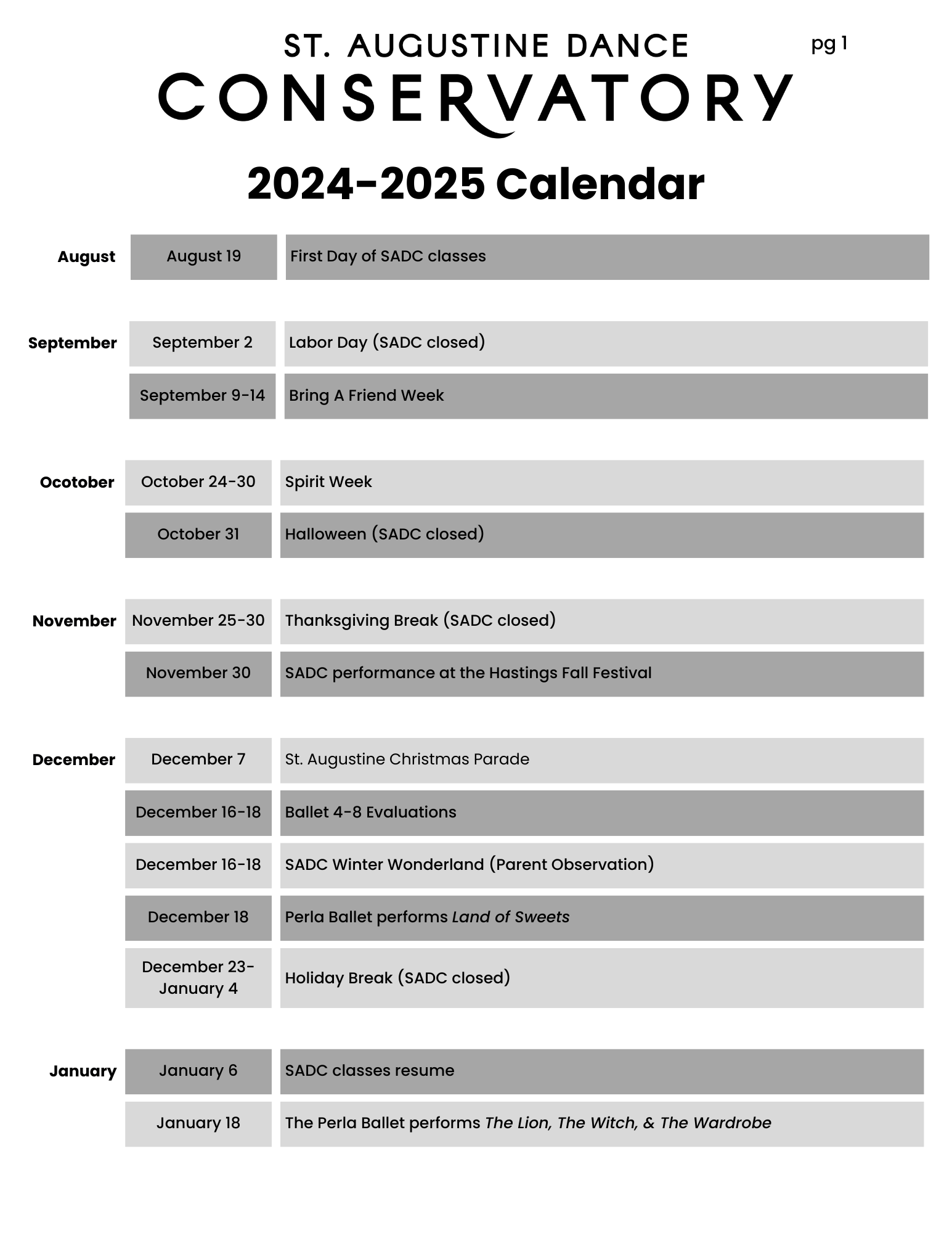 Calendar 