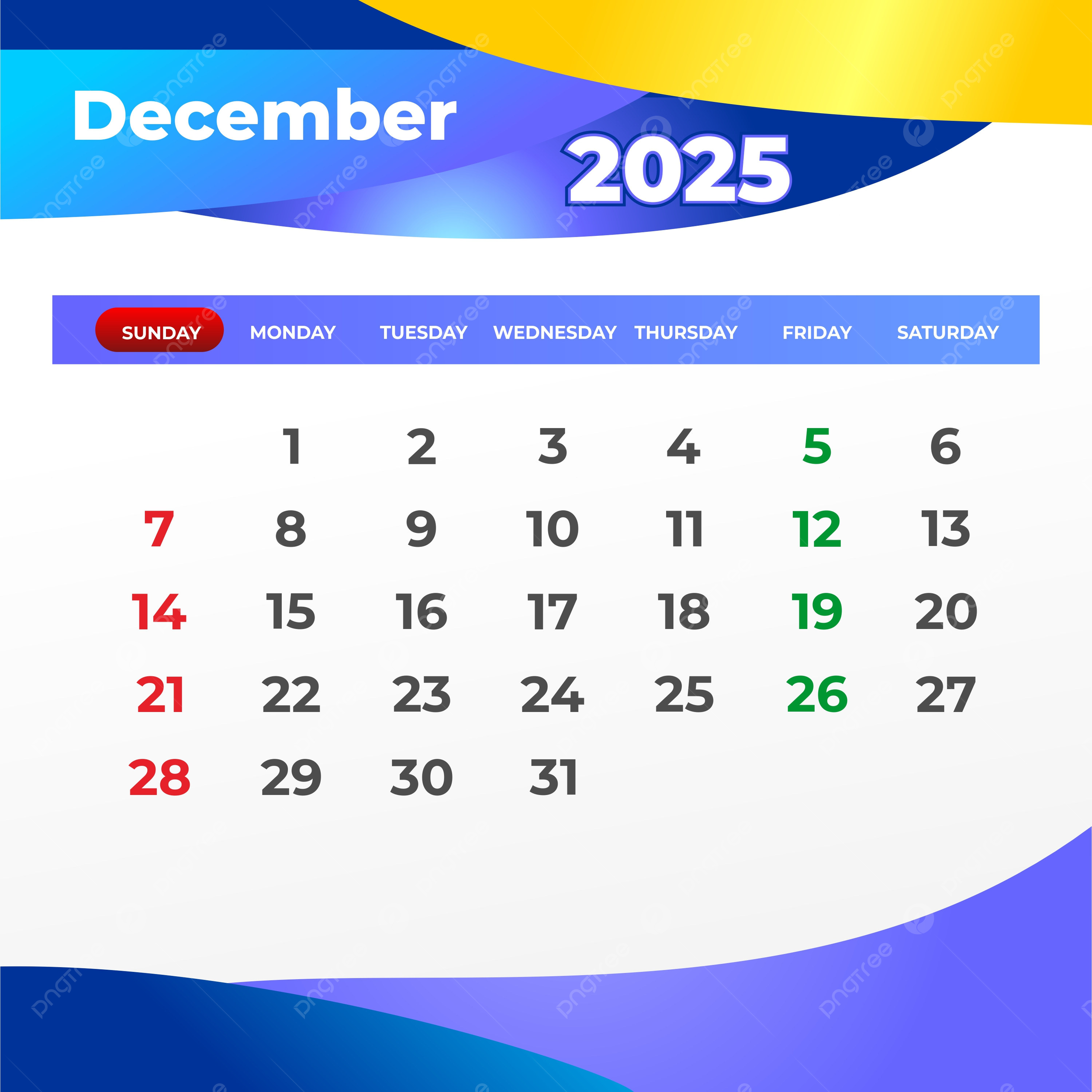 December 2025 Calendar School