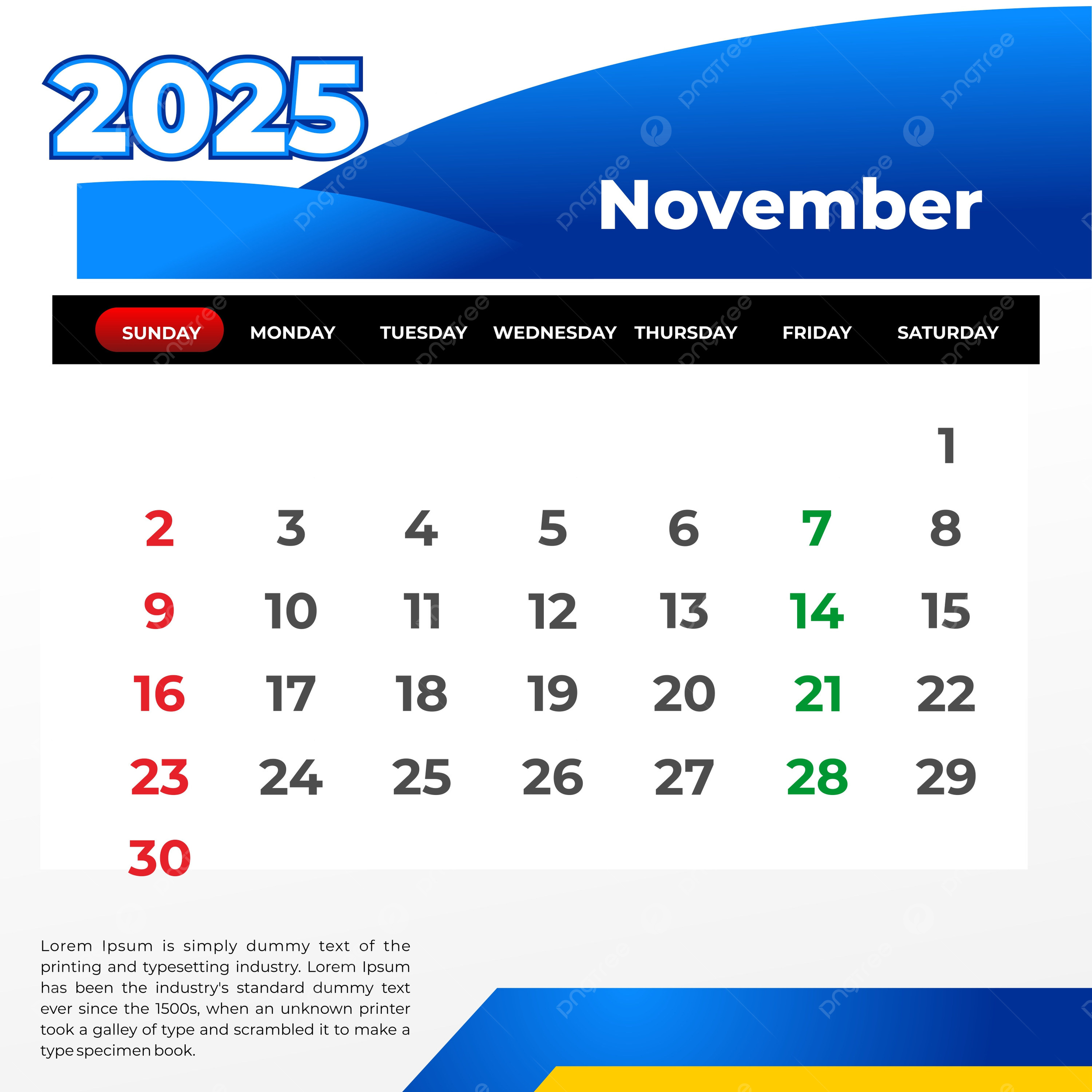 Calendar November 2025 Vector Template Download On Pngtree Calendar November 2025 Vector Template Download On Pngtree