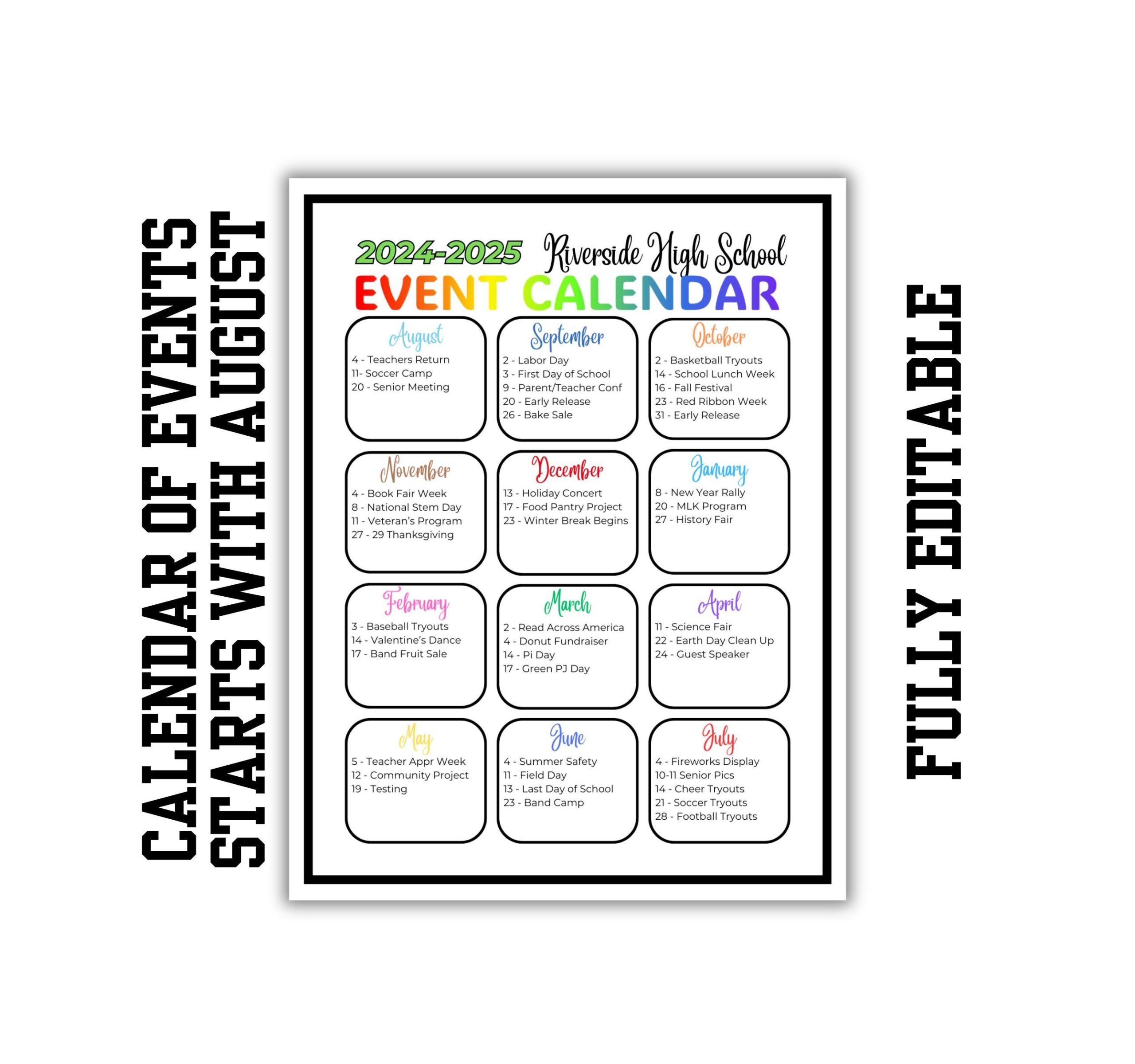 August Calendar 2025 Events