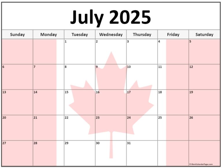 Collection Of July 2025 Photo Calendars With Image Filters 