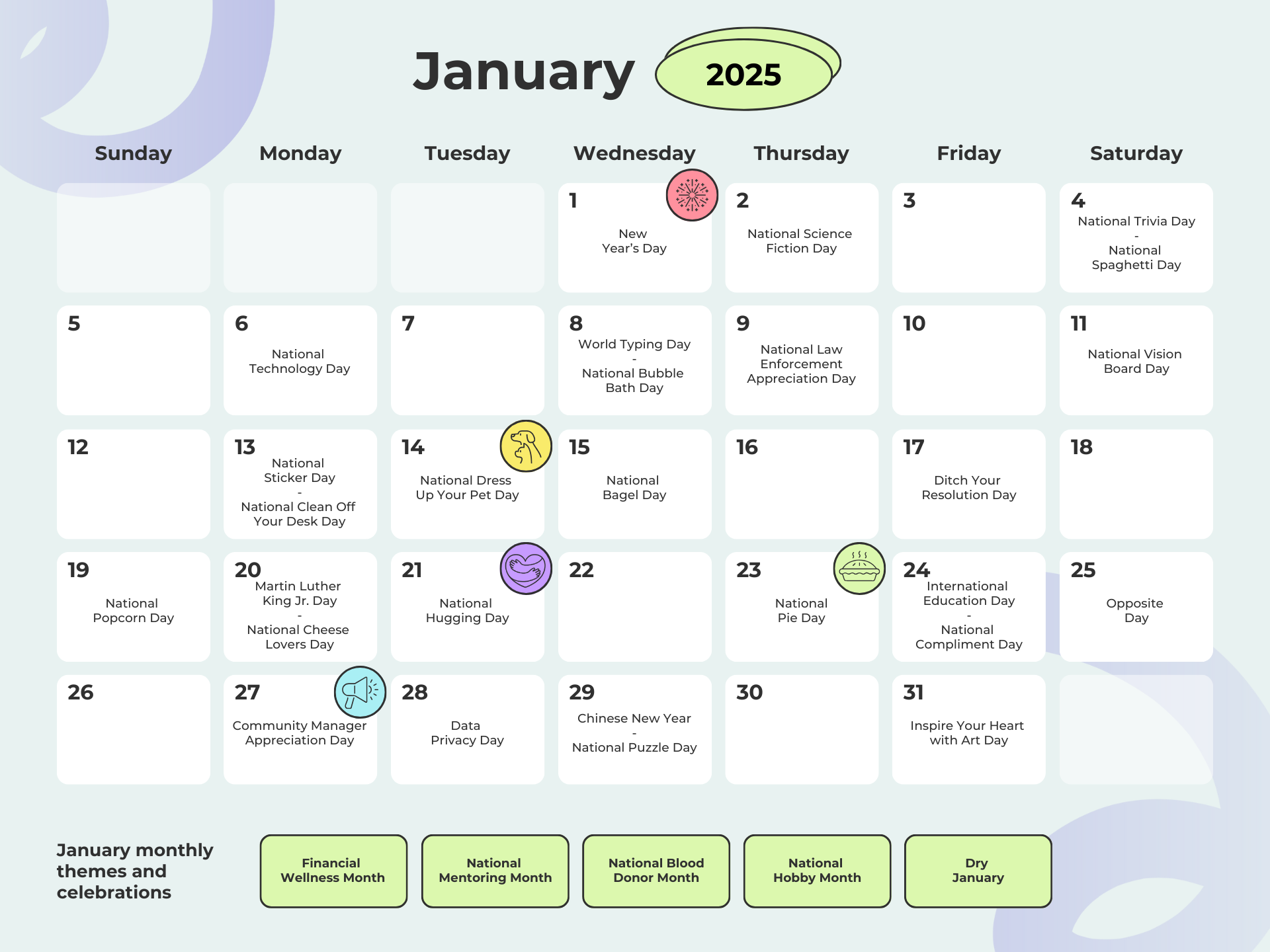 Starbucks July Calendar 2025