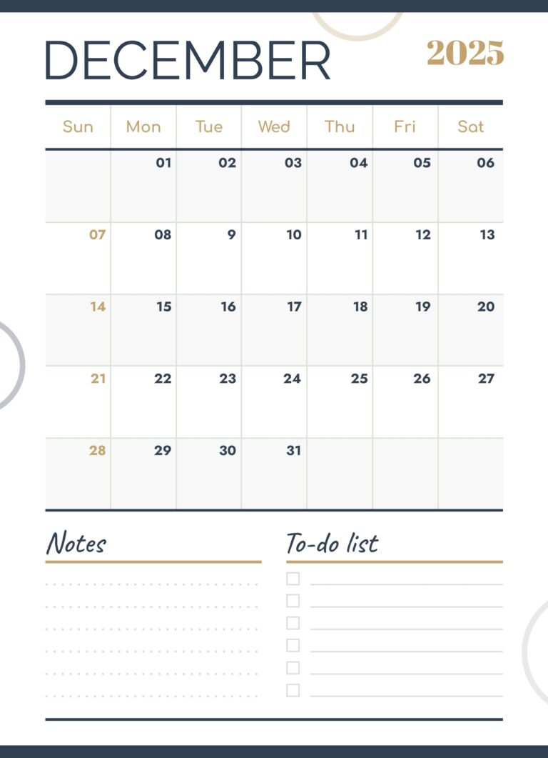 December 2025 Calendar Free Google Docs Template Gdoc io