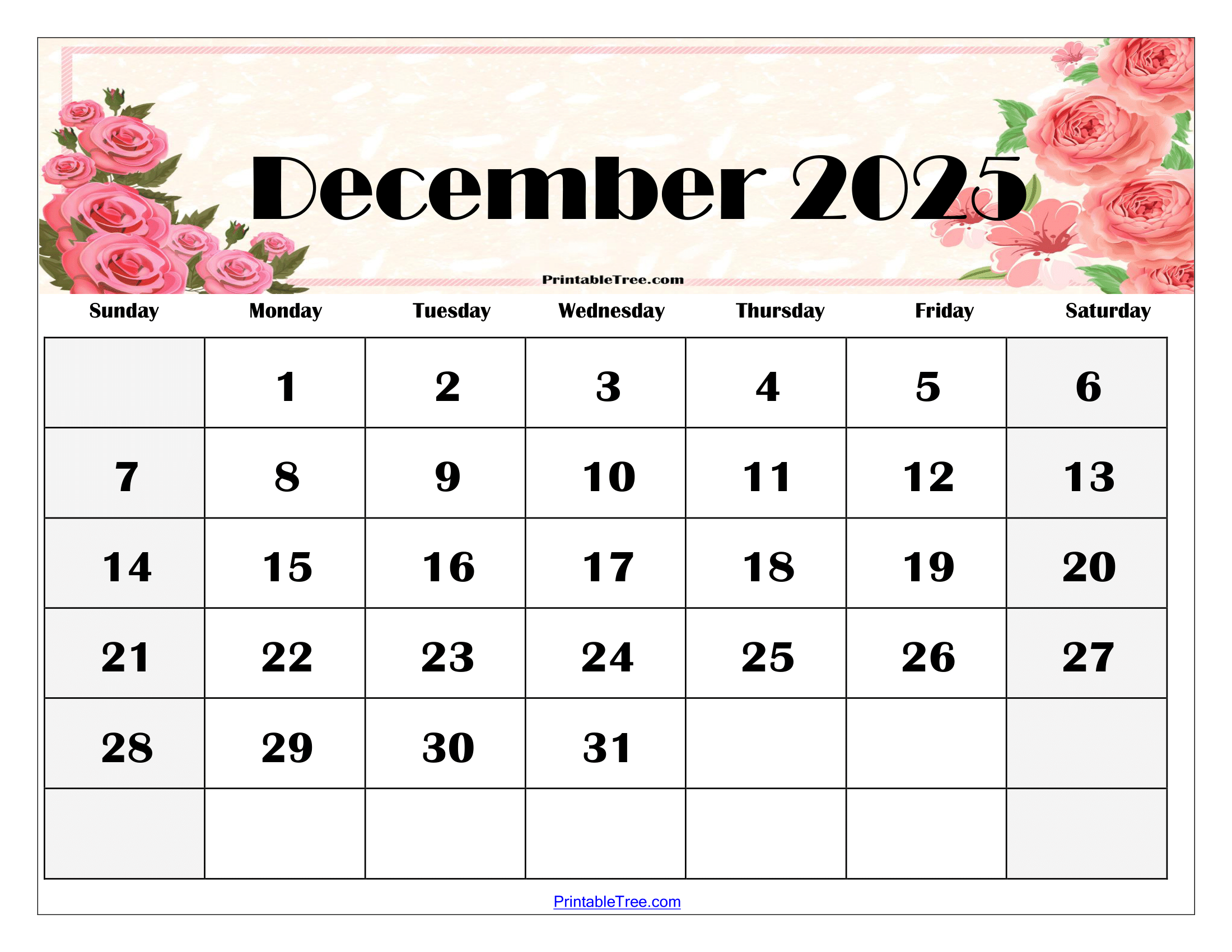 December 2025 Editable Calendar Free