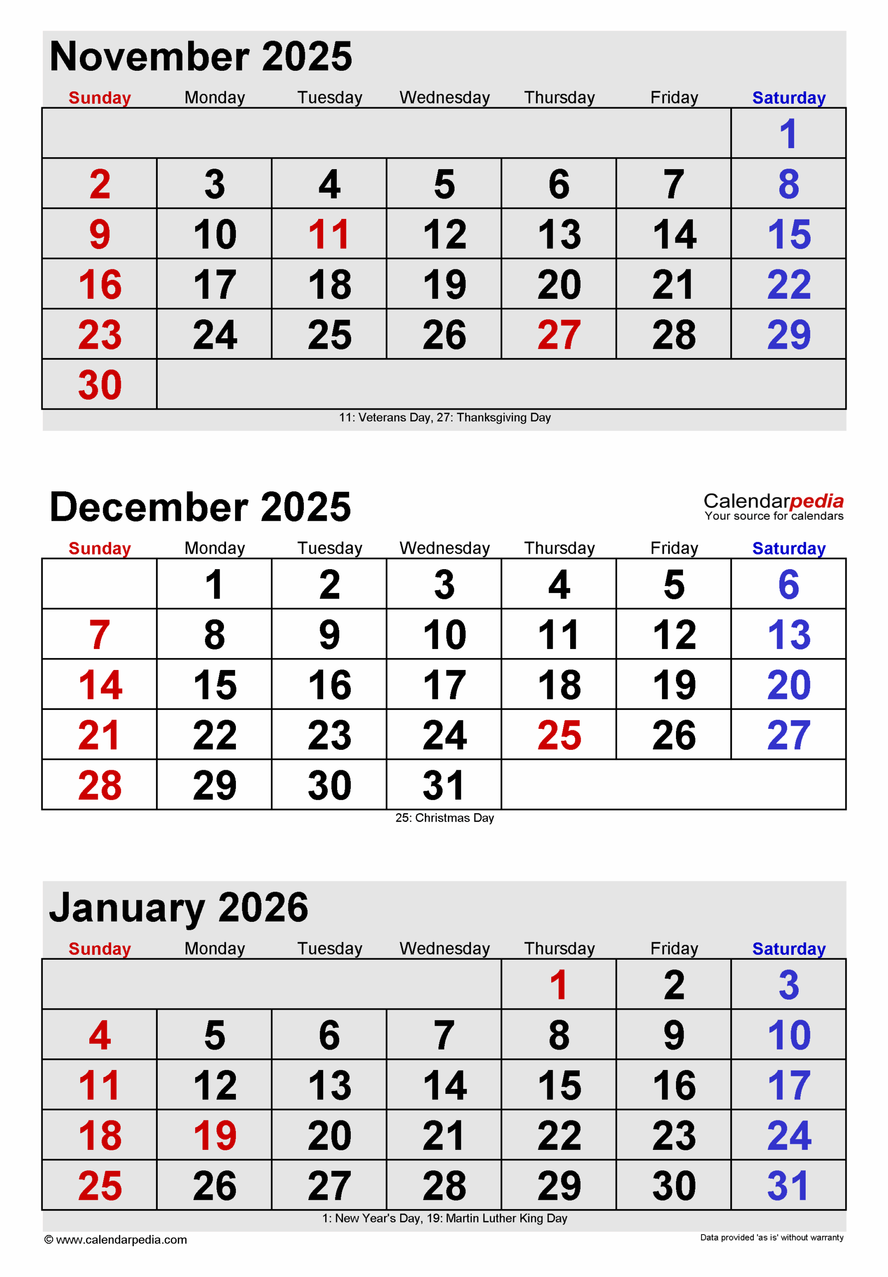 Dividend Calendar December 2025