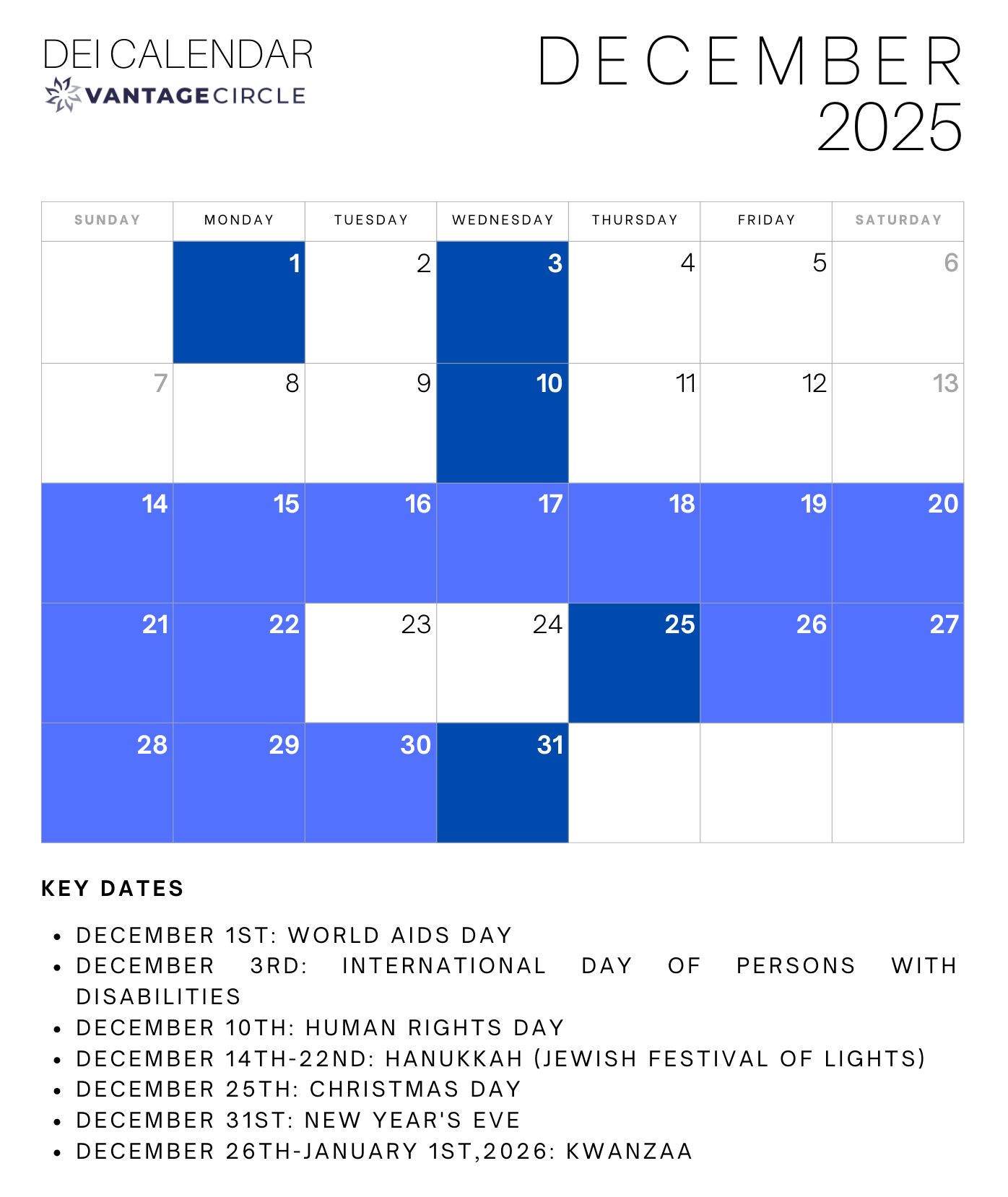 DEI Calendar 2025 Key Dates For Celebrating Diversity And 