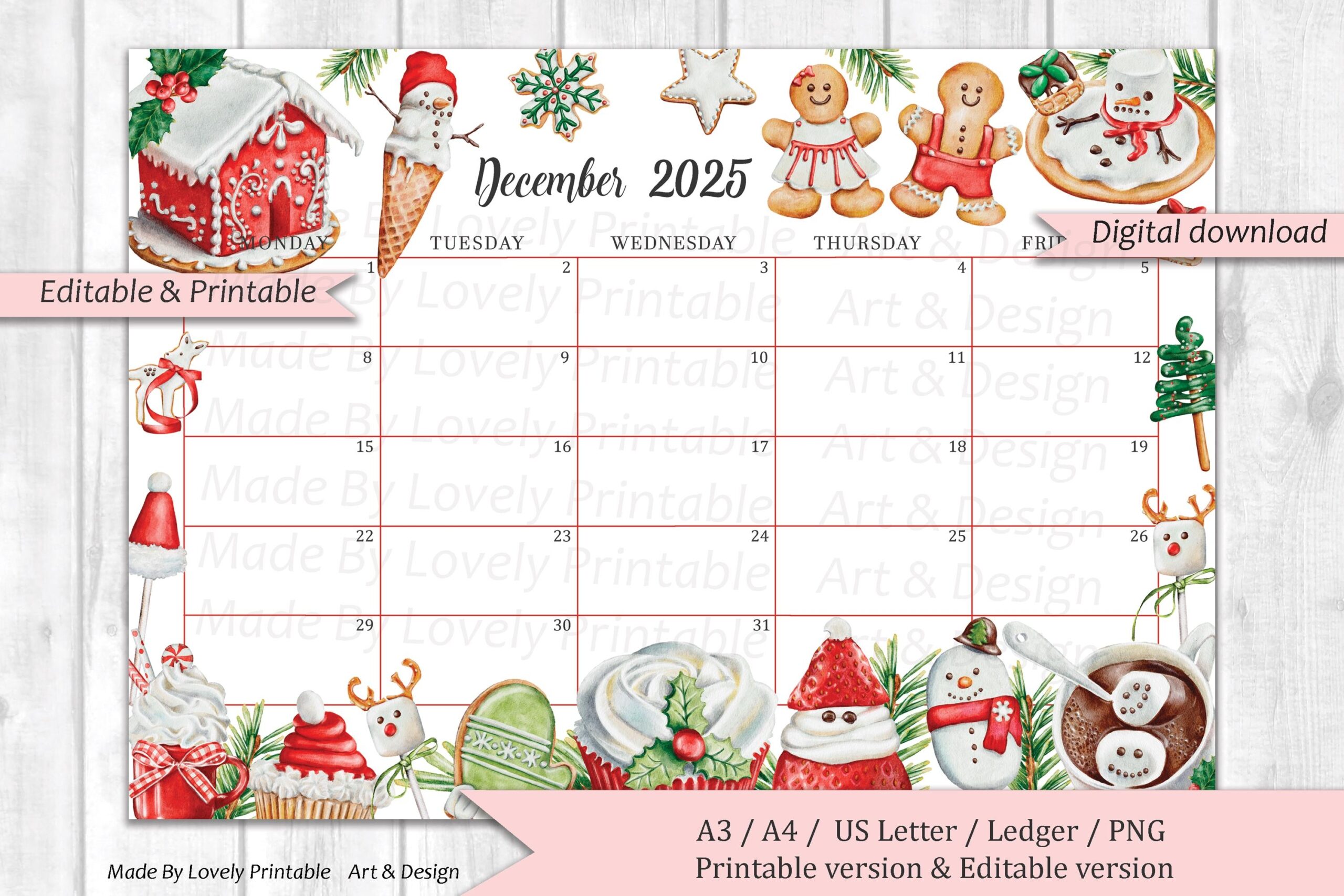 I Need A Calendar For December 2025