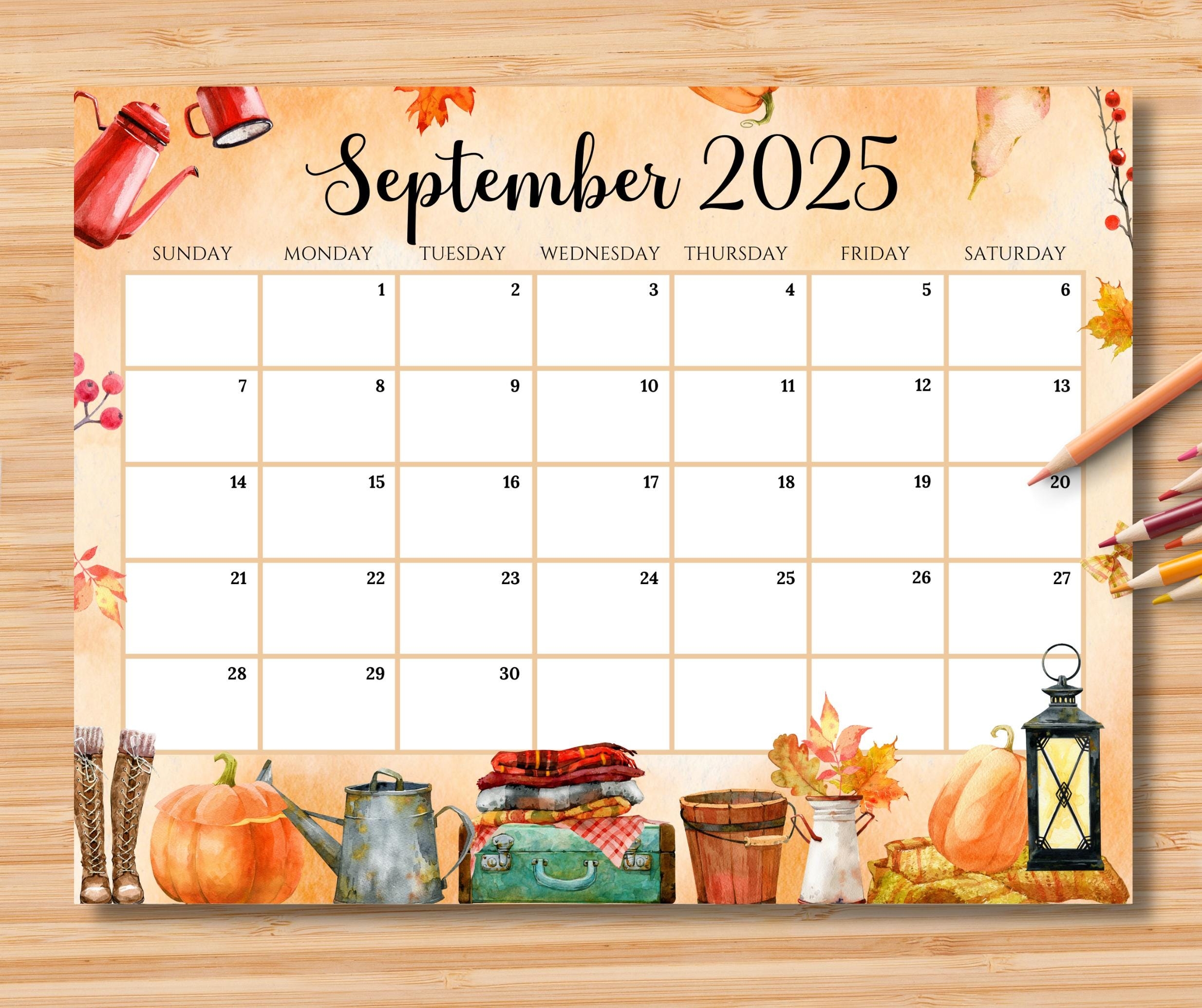 Calendar 2025 September Holiday