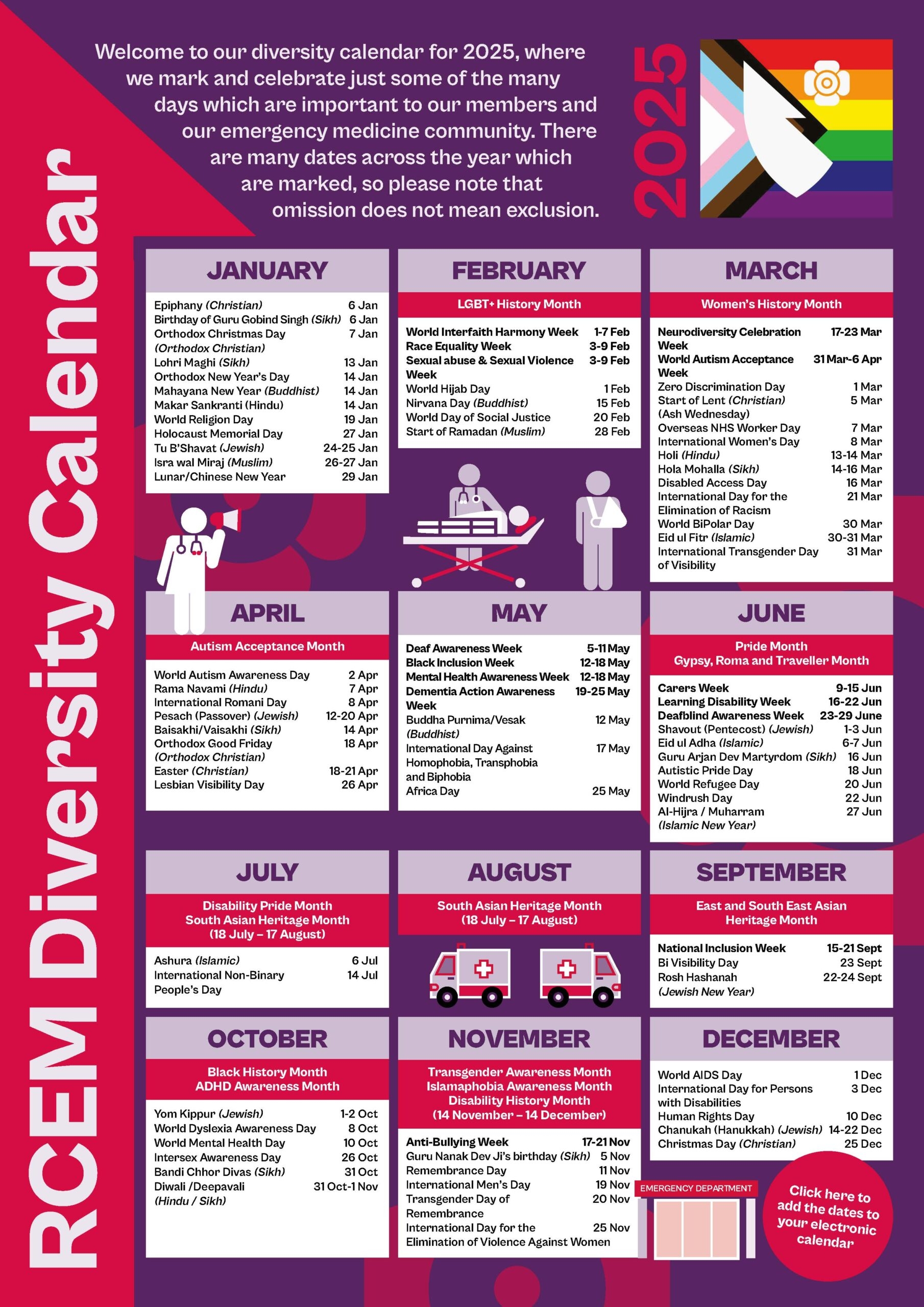 October 2025 Diversity Calendar