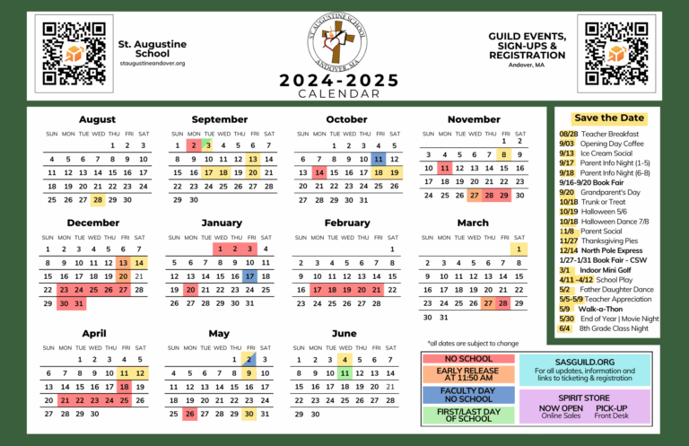 Event Calendar St Augustine School