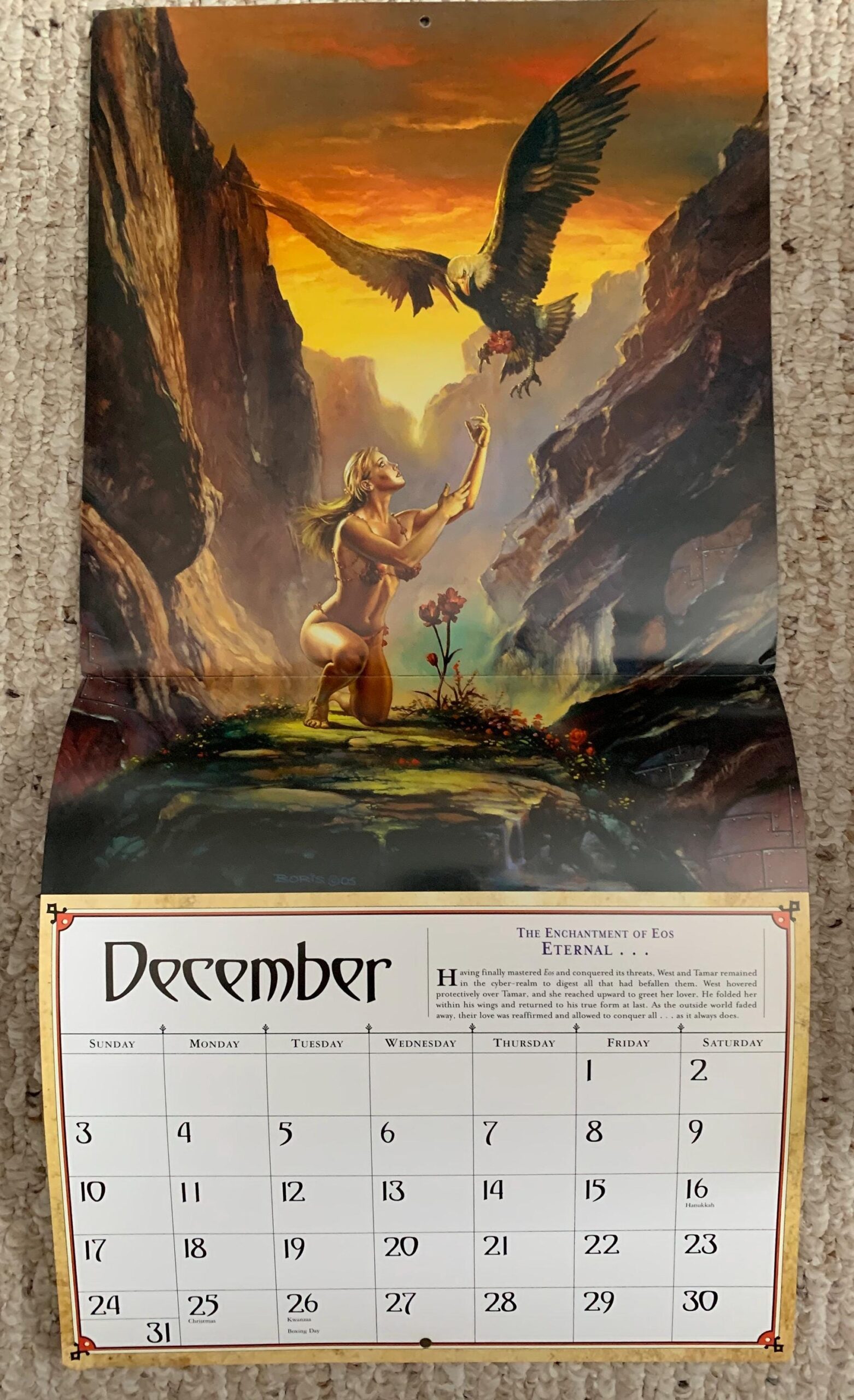 Fantasy Art Calendar Collectible Framing Calendars Boris Vallejo U0026 Julie Bell Etsy