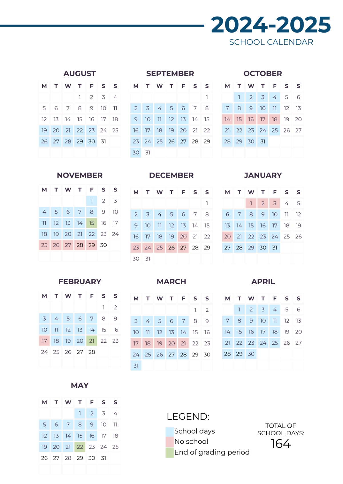 November 2025 School Calendar