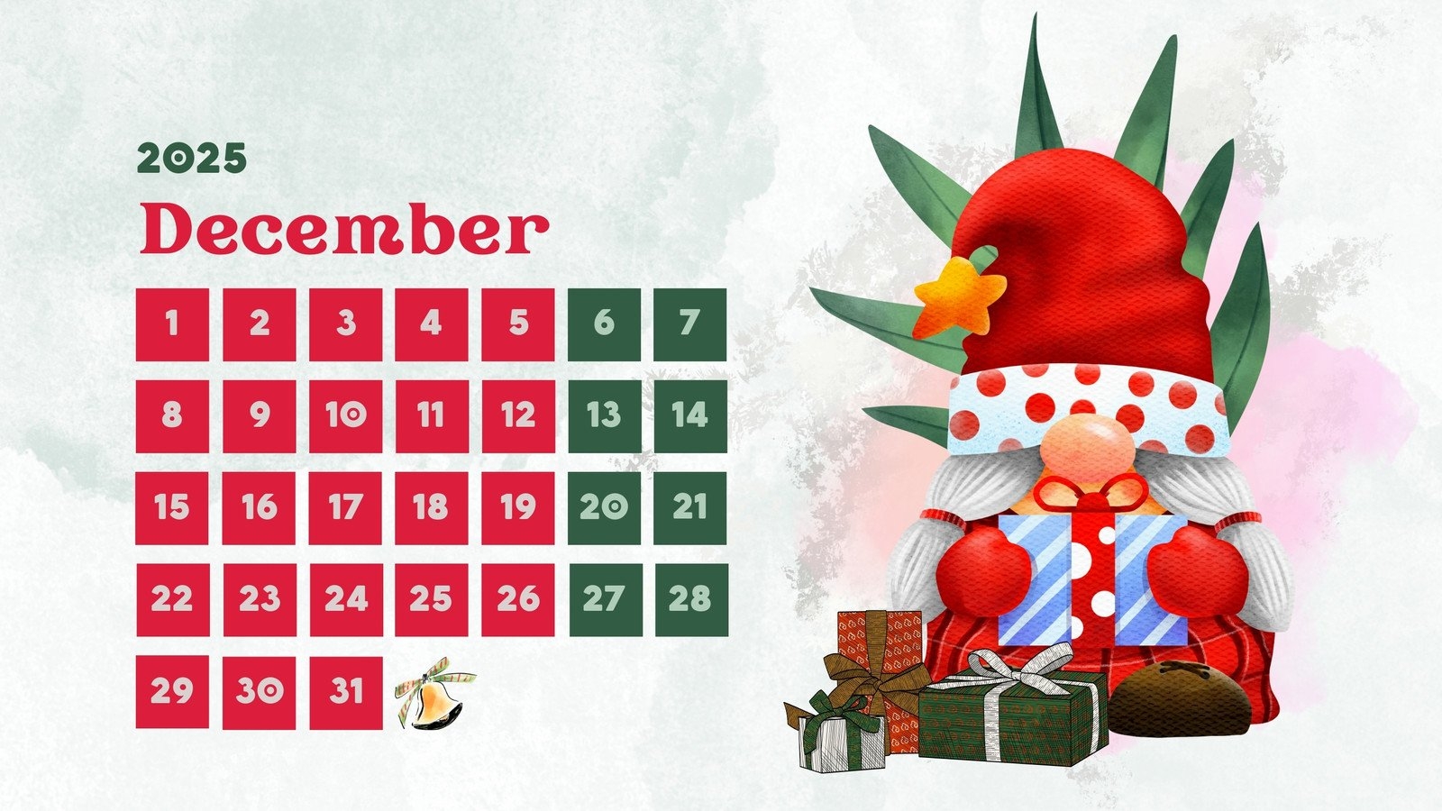 Free Printable December 2025 Calendar Templates Canva