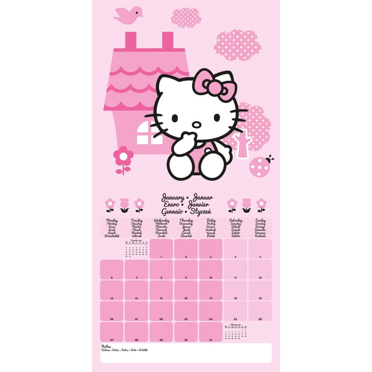 Hello Kitty 2025 Calendar Official 16 Month From Sept 2024 30 