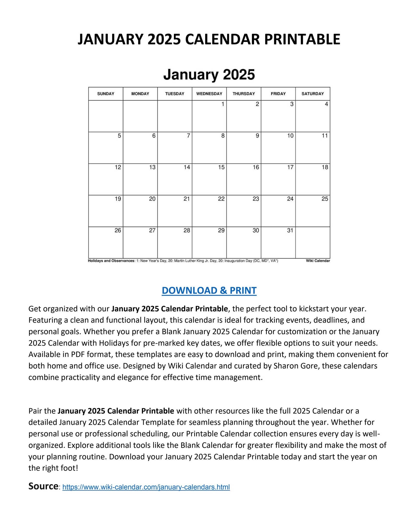 Wiki Calendar November 2025 Printable