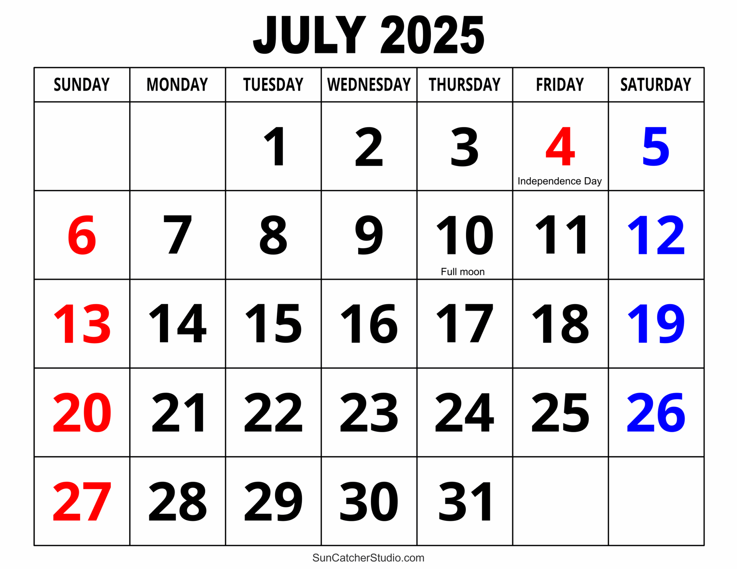 July 18 Calendar 2025