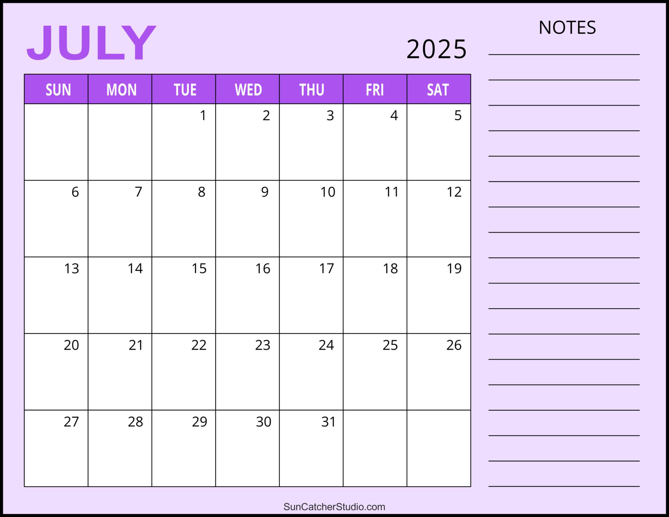 July 2025 Calendar Free Printable Free Printables Monograms Design Tools Patterns U0026 DIY Projects