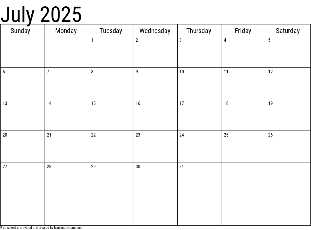 Earning Calendar 2025 July
