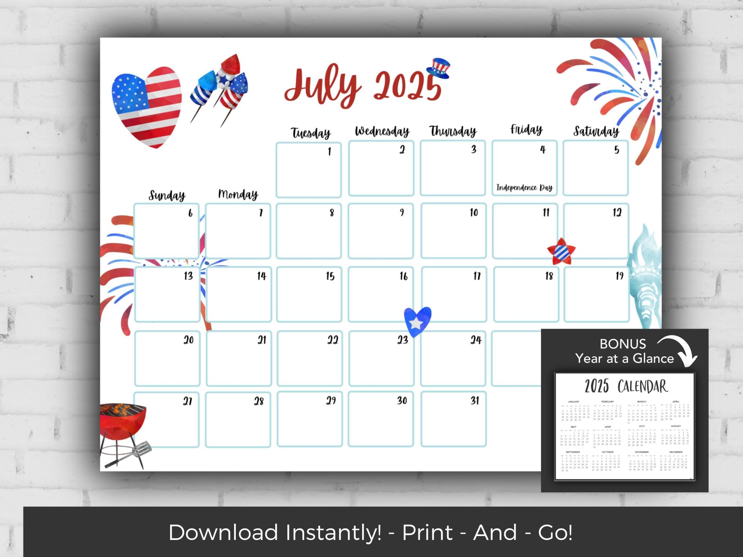 July 2025 Calendar Kids Calendar Printable Calendar 2025 